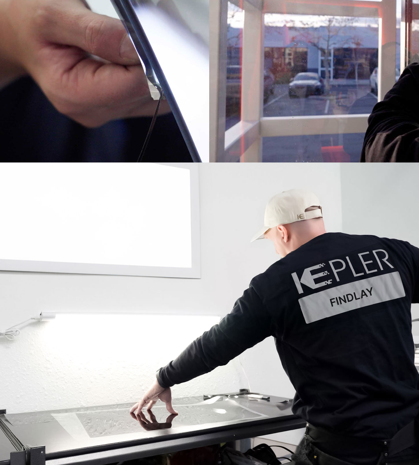 Window Tinting Specialist Cutting Film in Findlay, Ohio