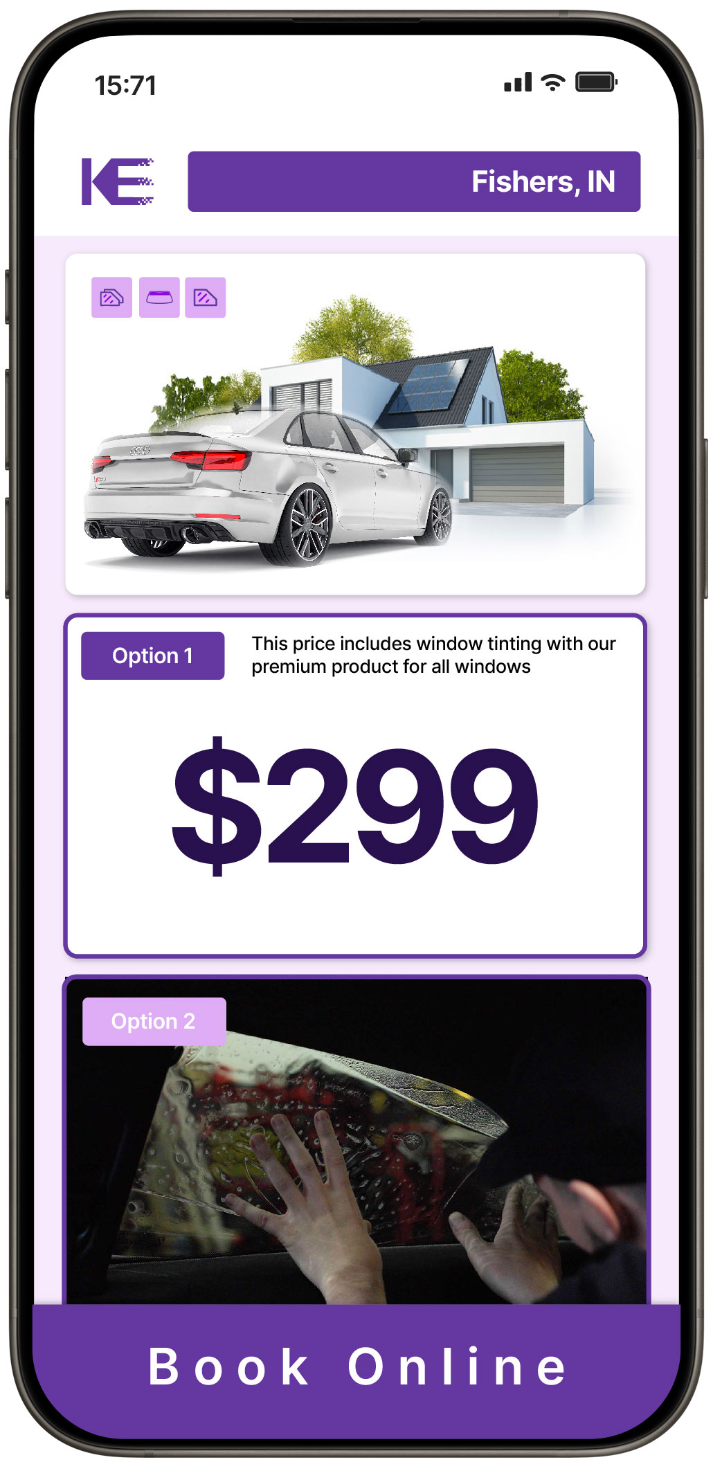 View Competitive Tesla Window Tinting Prices in Noblesville, Indiana