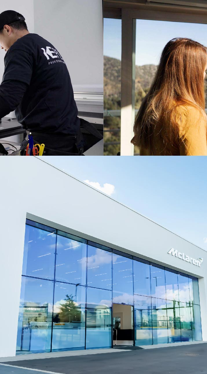 Kepler Automotive Shop Front Tinted with Window Film in Clarksville, Indiana