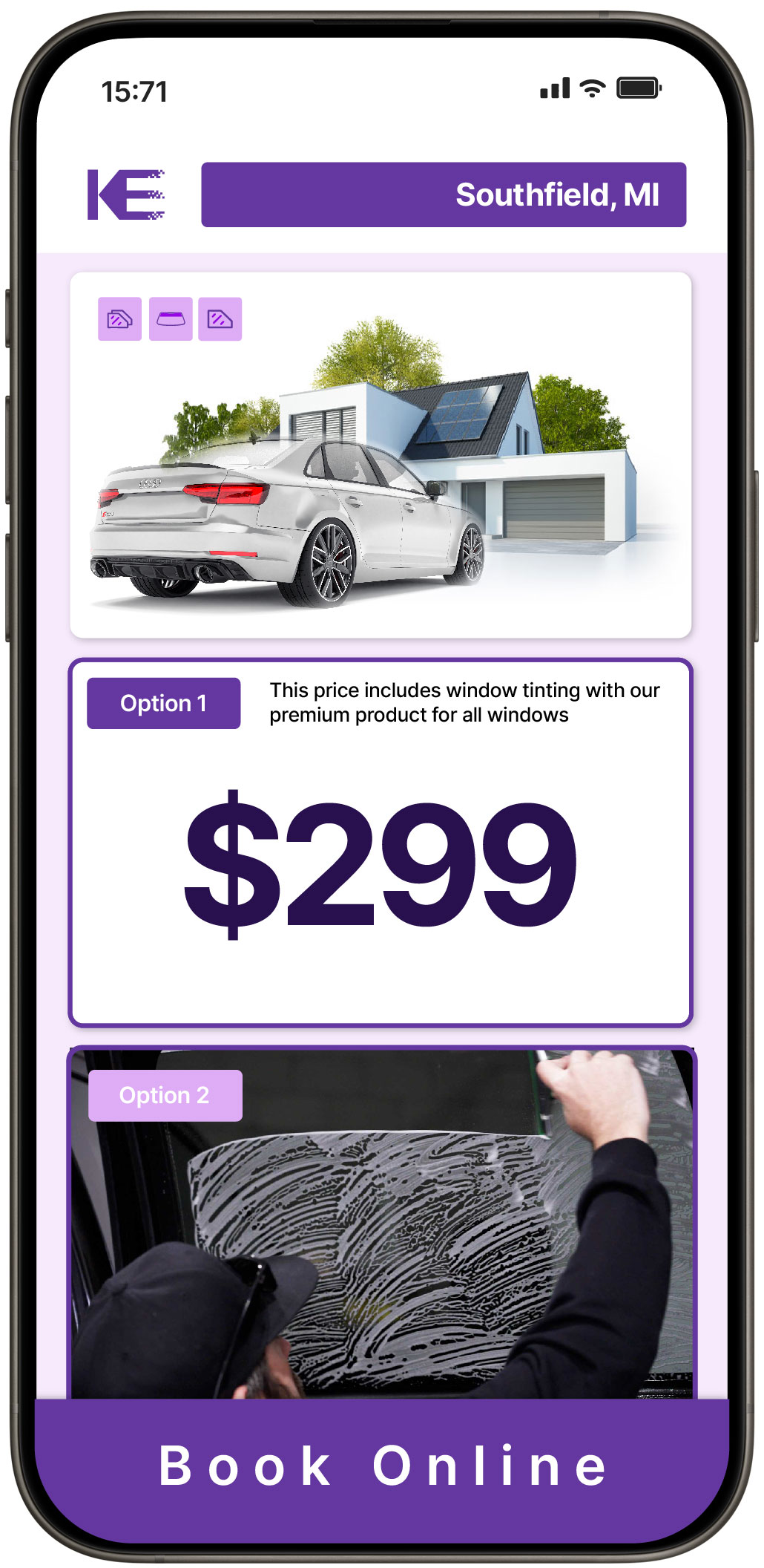 View Competitive Tesla Window Tinting Costs in Saint Clair Shores, Michigan