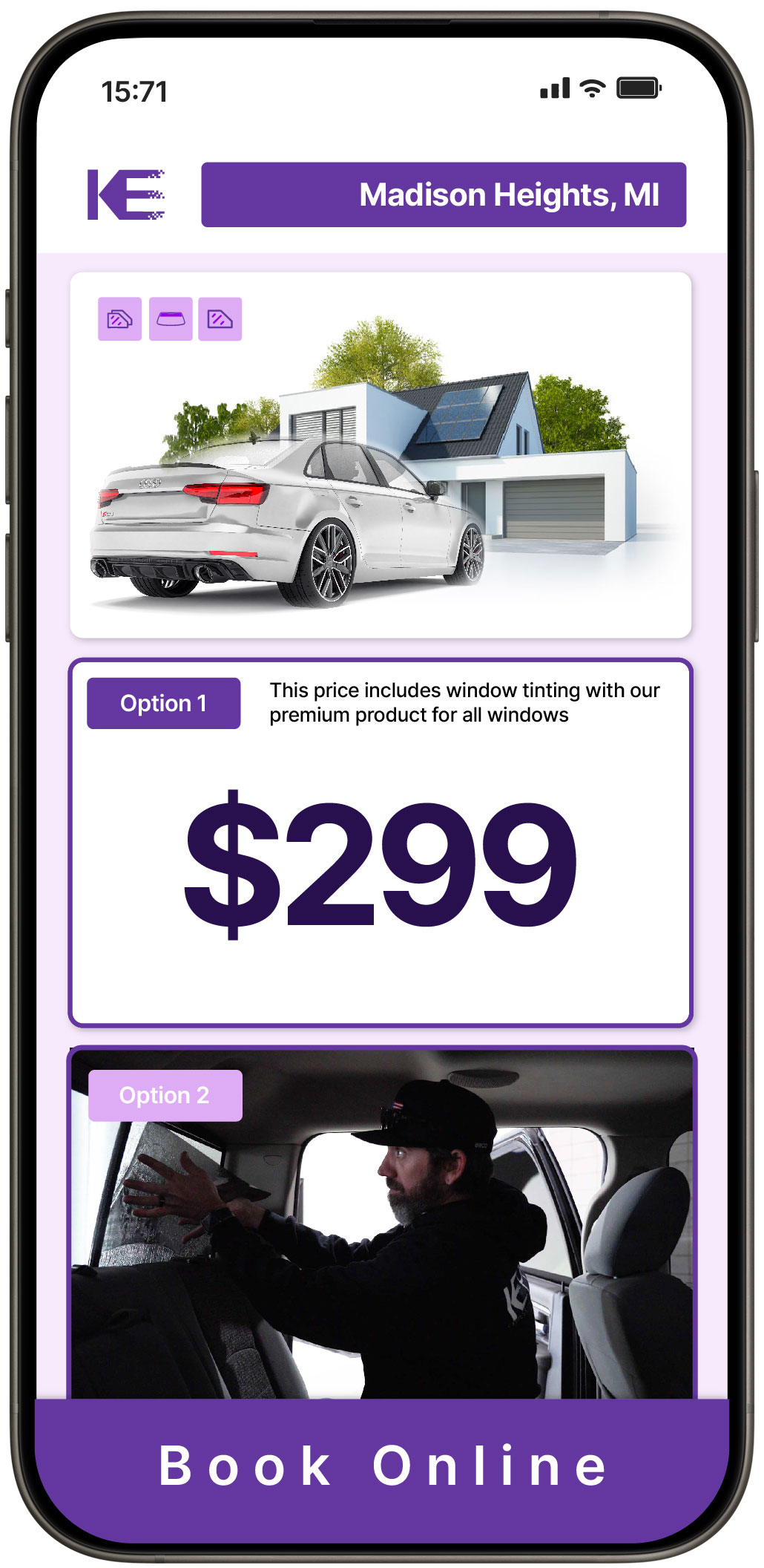 View Reasonable Tesla Window Tinting Rates in Oak Park, Michigan