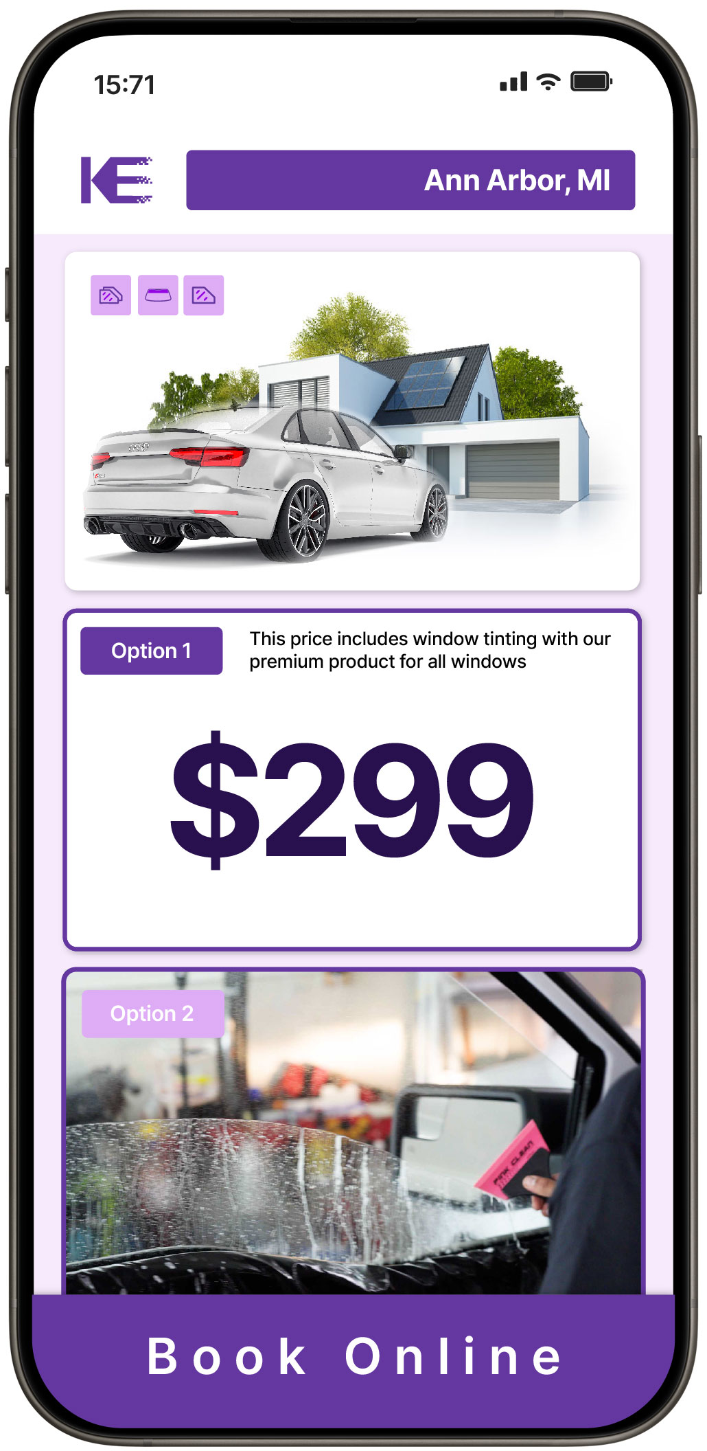 View Competitive Tesla Window Tinting Rates in Saginaw, Michigan