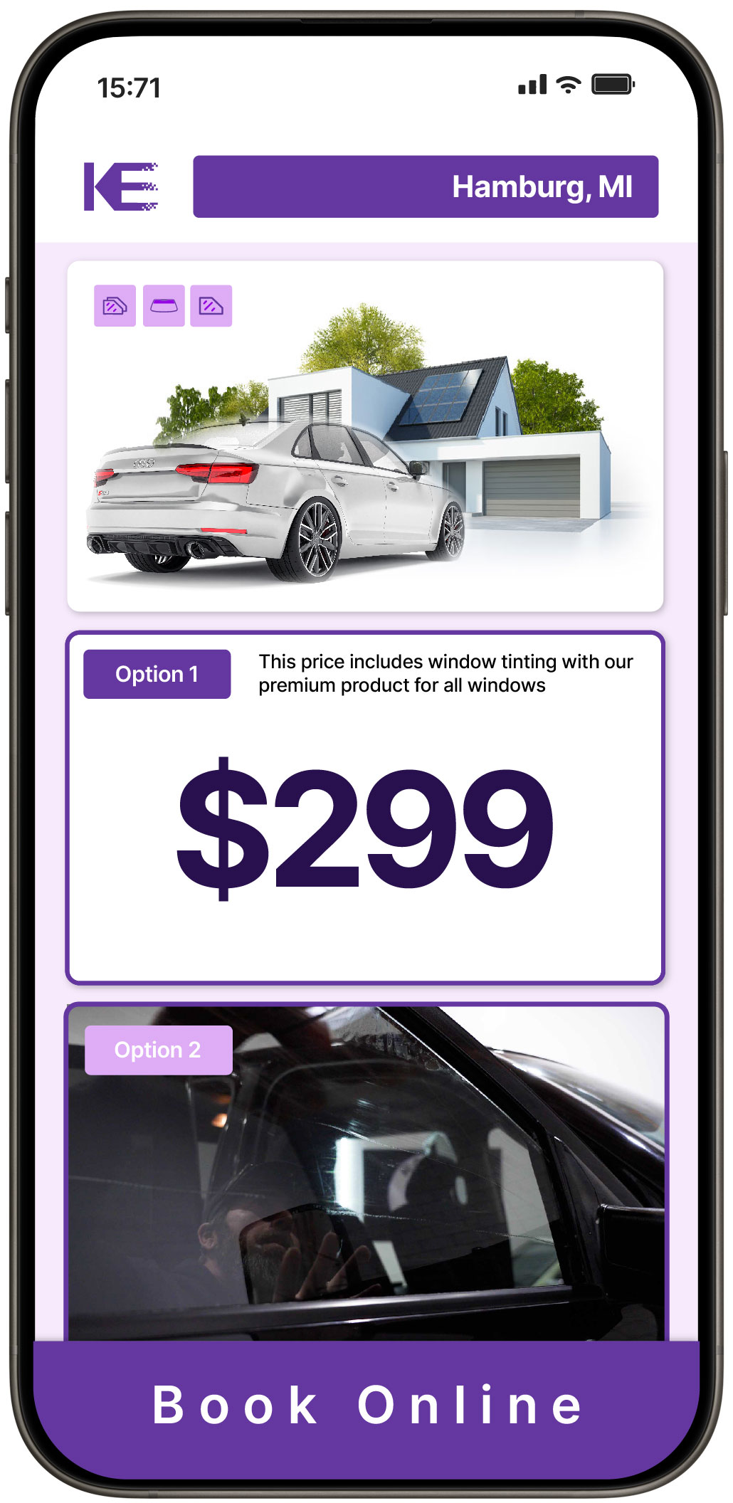 View Affordable Tesla Window Tinting Rates in Haslett, Michigan