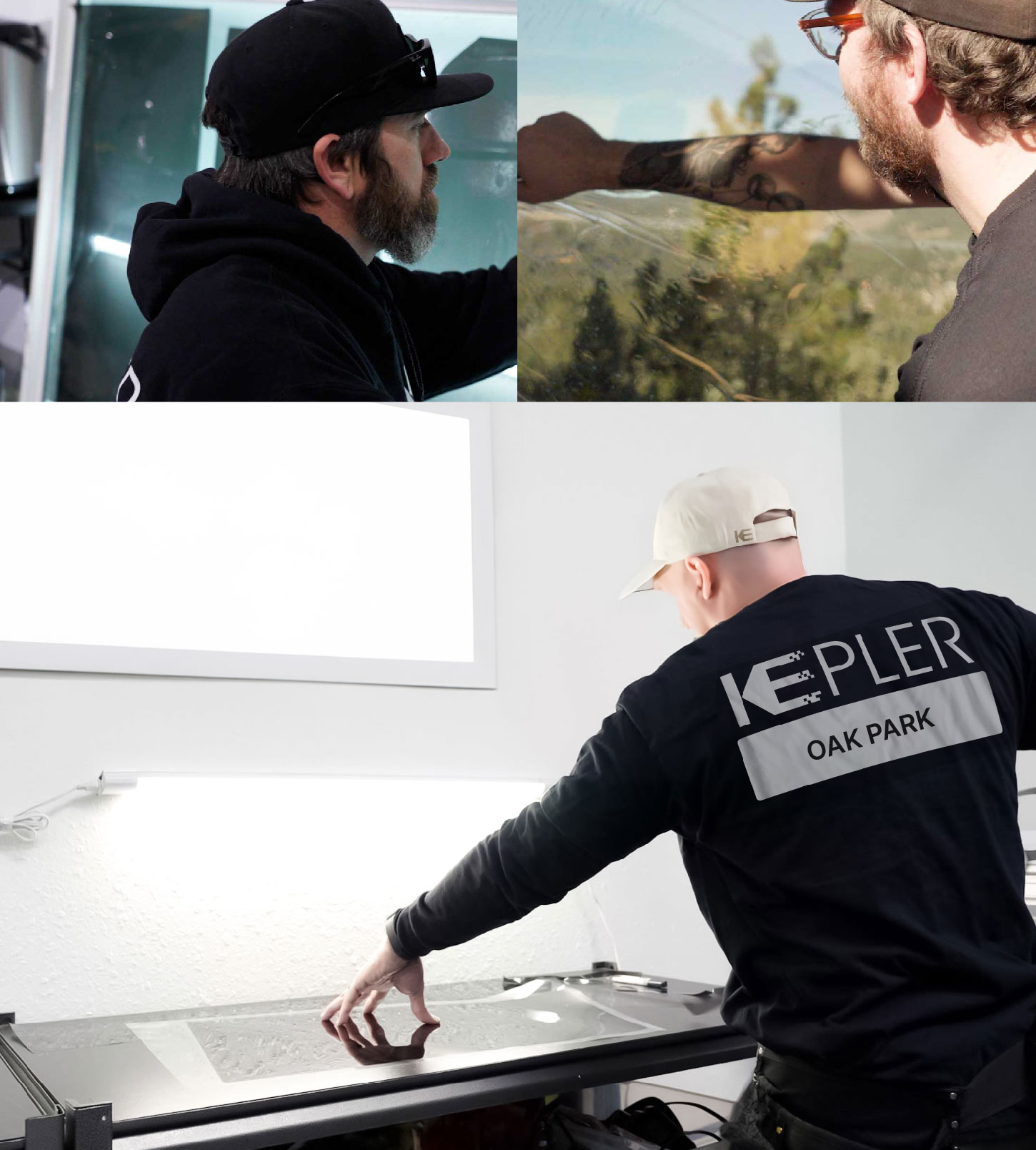 Window Tinting Specialist Cutting Film in Oak Park, Michigan