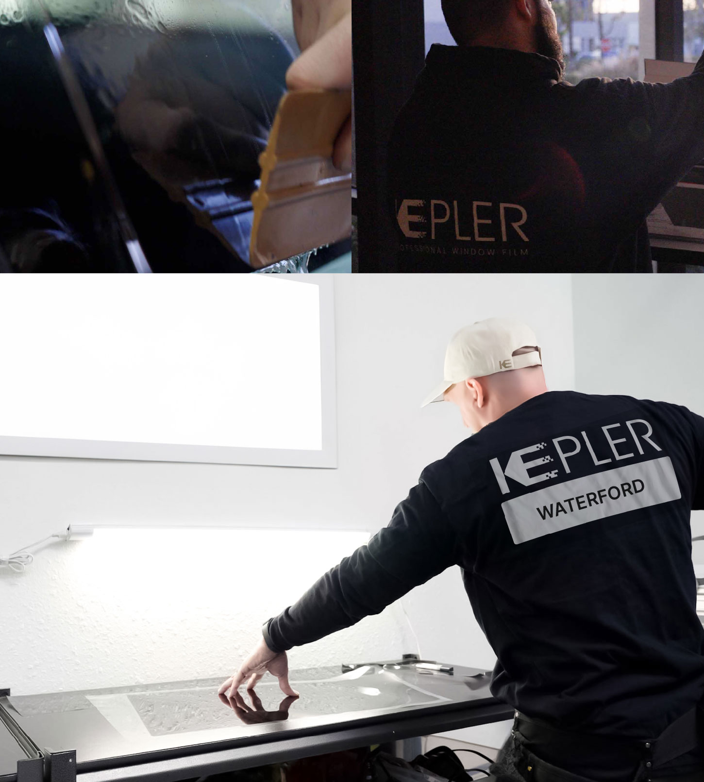 Window Tinting Specialist Cutting Film in Waterford, Michigan
