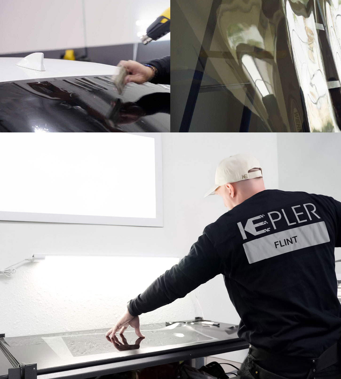 Window Tinting Specialist Cutting Film in Flint, Michigan