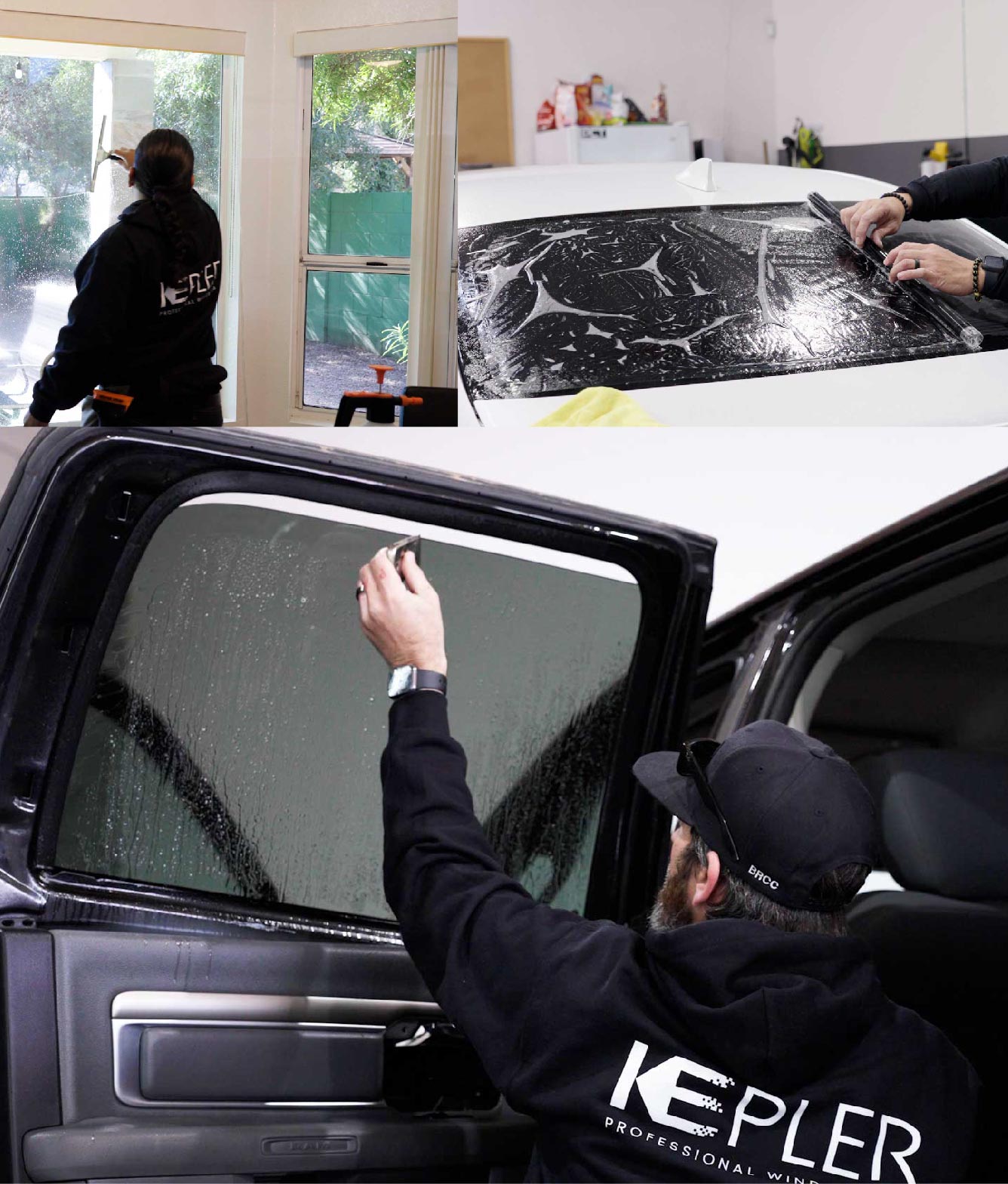 Kepler Window Tinting Specialists at Work in South Milwaukee, Wisconsin