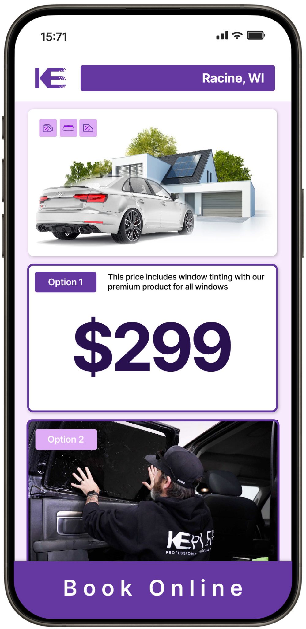 View Competitive Window Tinting Prices in Racine, Wisconsin