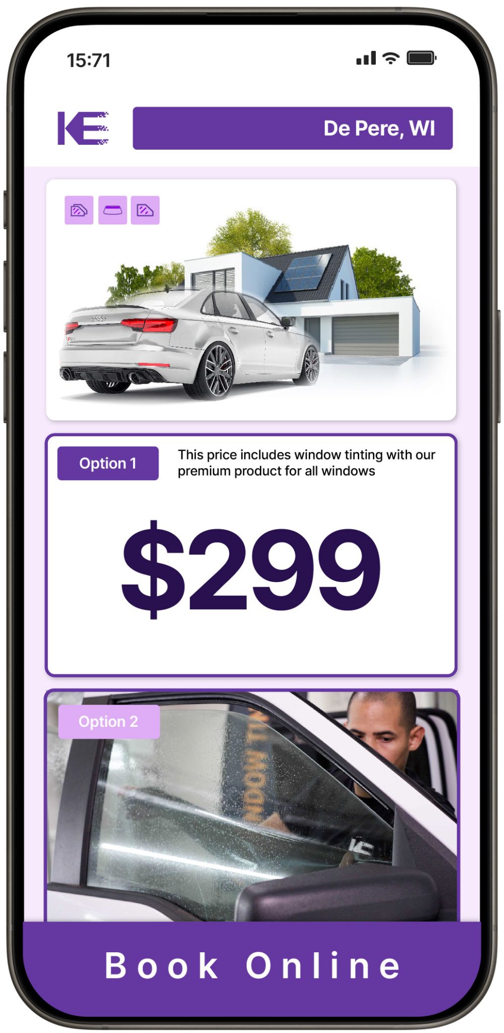 View Competitive Window Tinting Prices in De Pere, Wisconsin