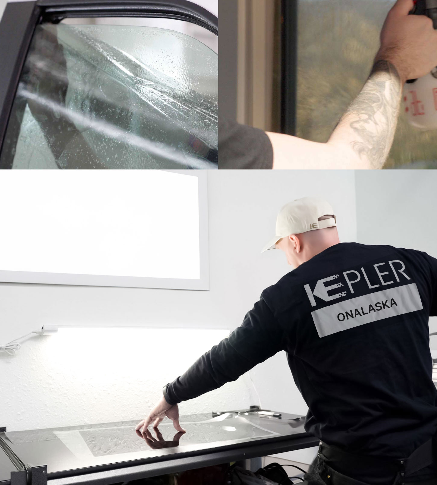 Window Tinting Specialist Cutting Film in Onalaska, Wisconsin