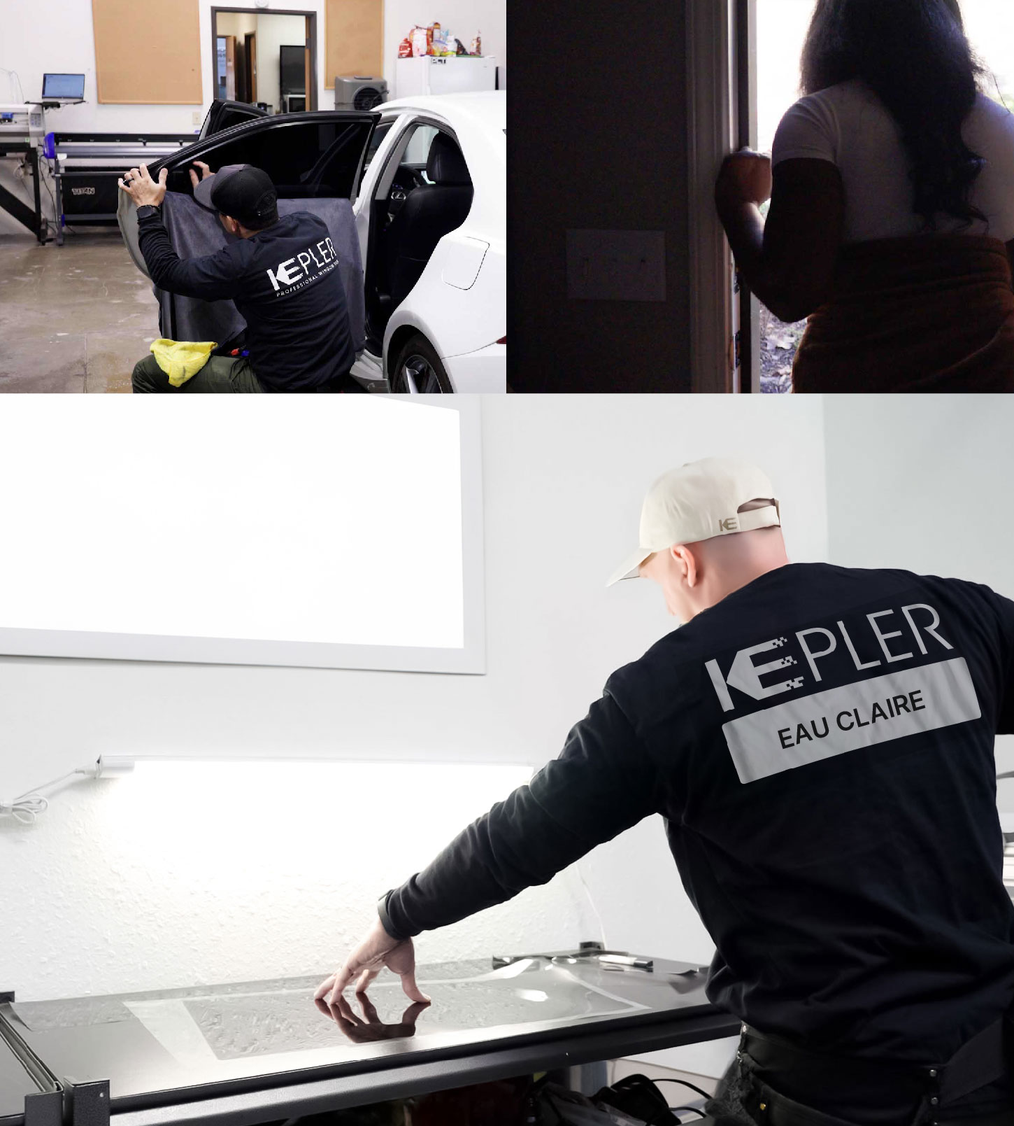 Window Tinting Specialist Cutting Film in Eau Claire, Wisconsin