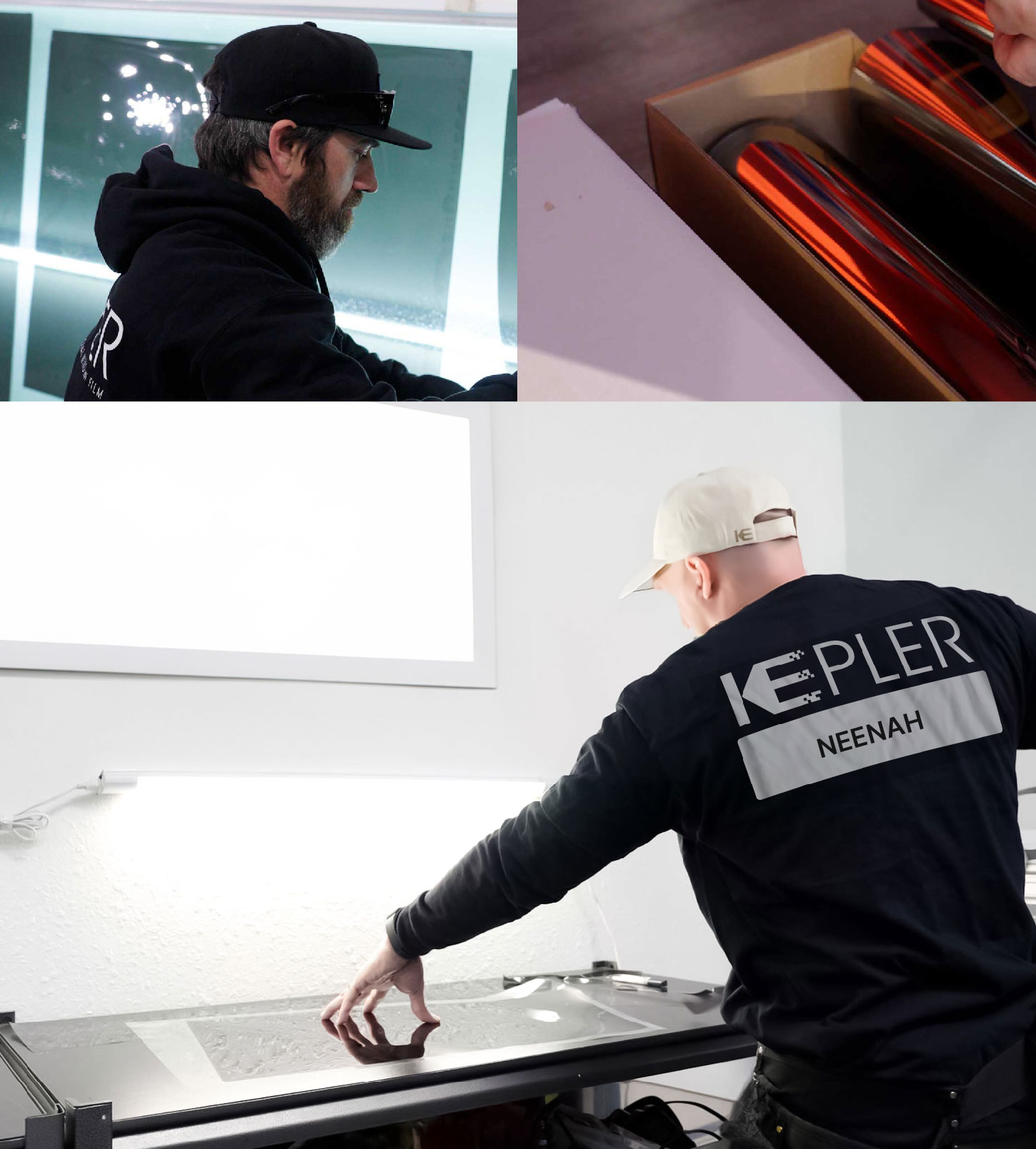 Window Tinting Specialist Cutting Film in Neenah, Wisconsin