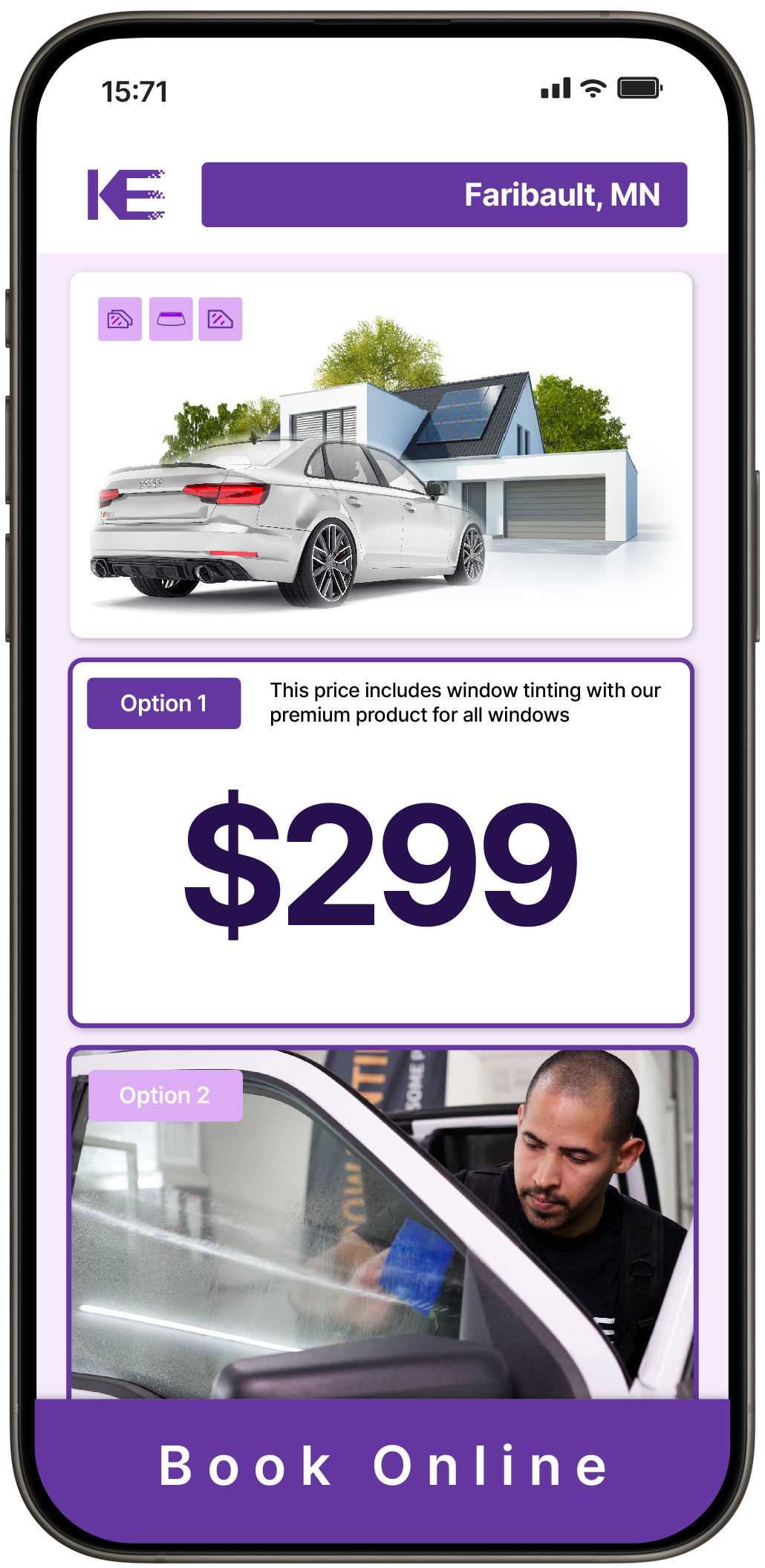 View Competitive Tesla Window Tinting Prices in Northfield, Minnesota