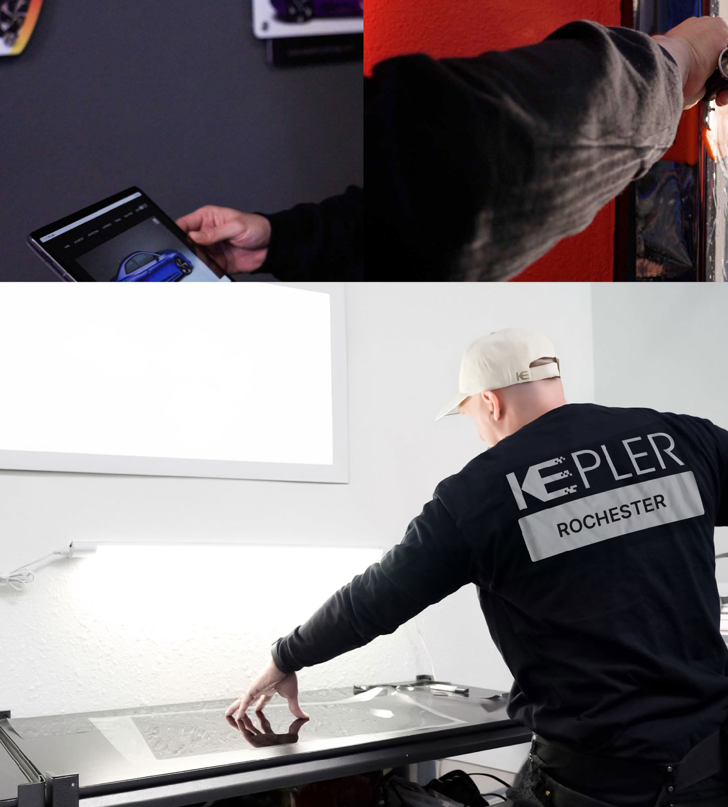 Window Tinting Specialist Cutting Film in Rochester, Minnesota