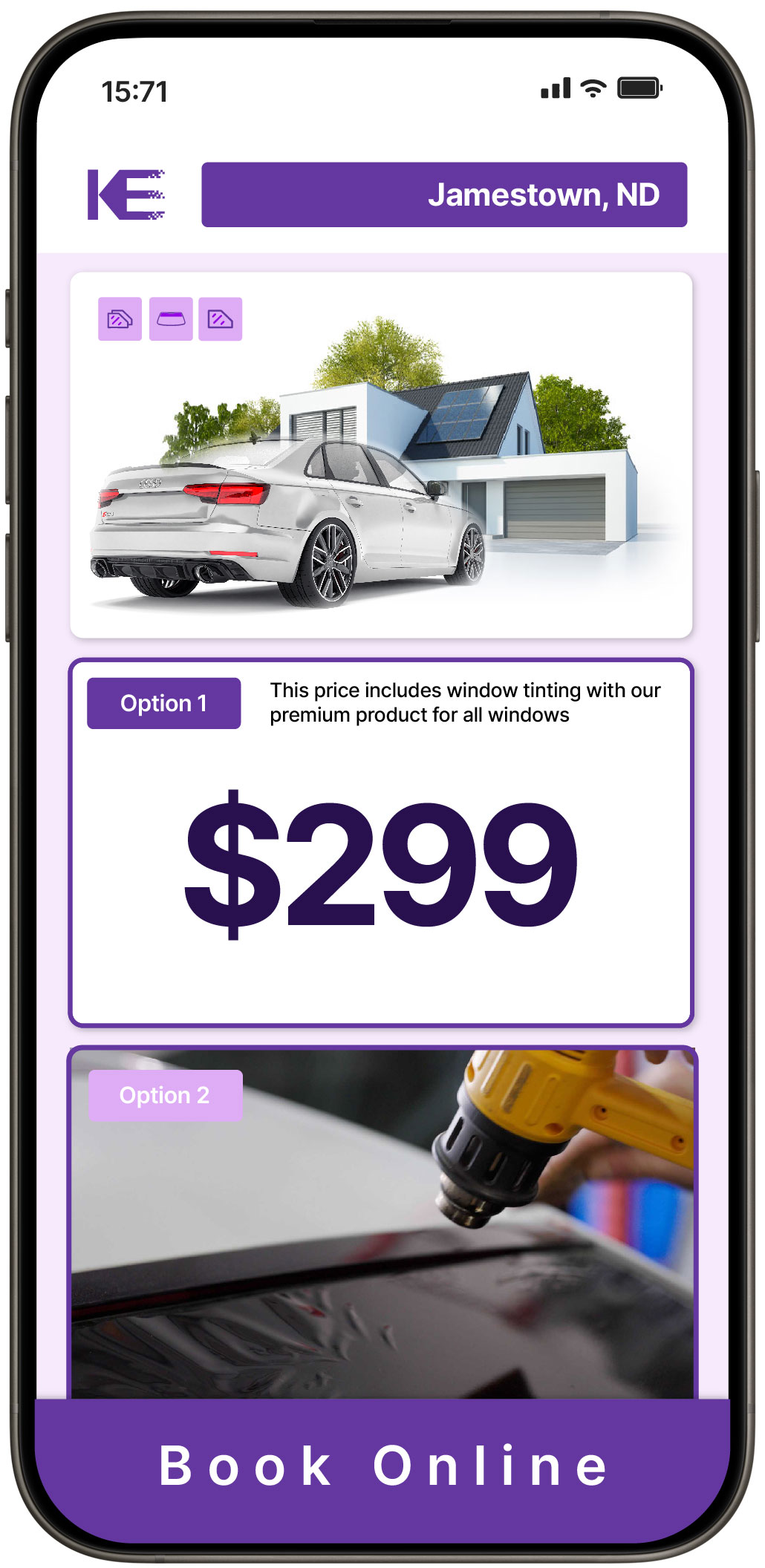 View Competitive Tesla Window Tinting Prices in Jamestown, North Dakota