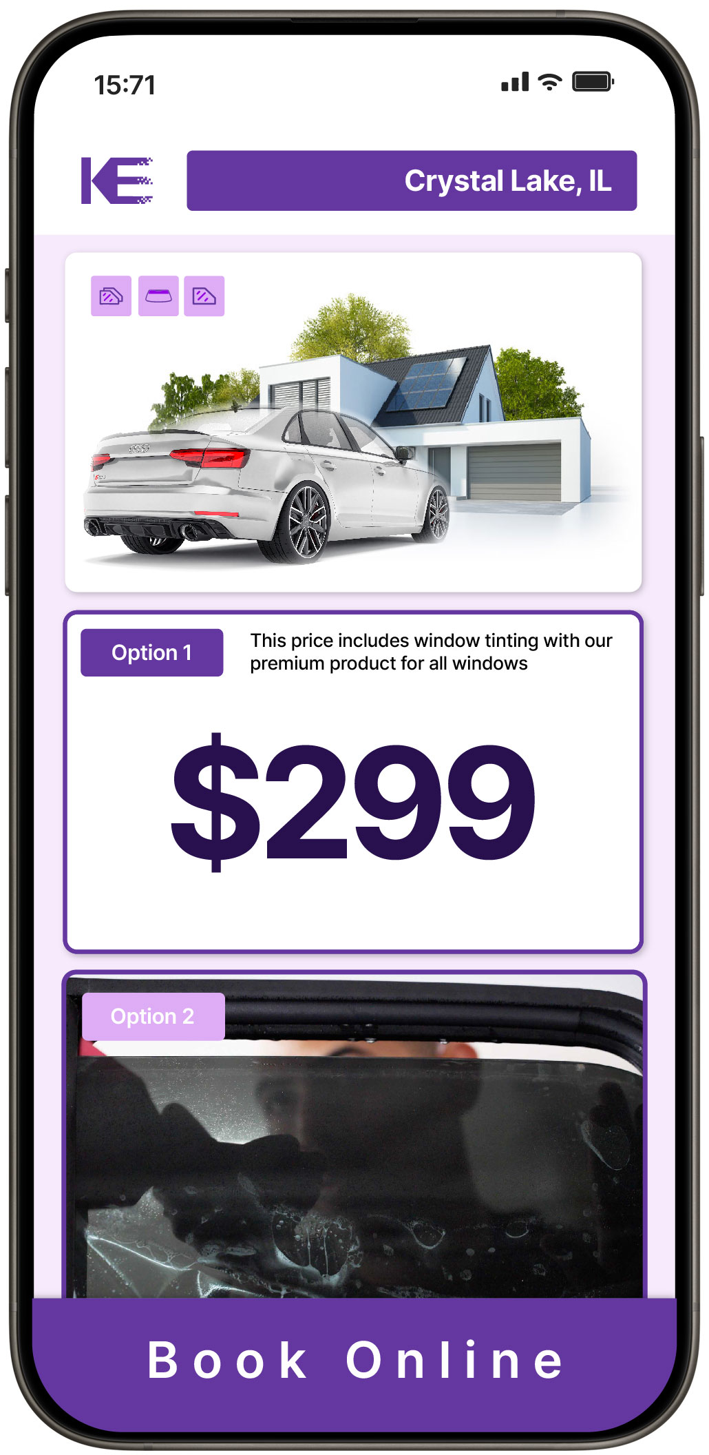 View Competitive Tesla Window Tinting Costs in Cary, Illinois