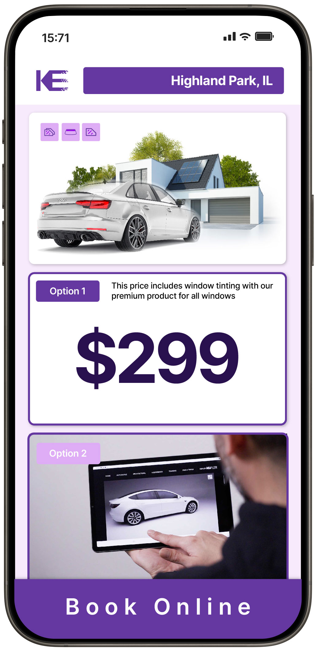 View Reasonable Tesla Window Tinting Rates in Bensenville, Illinois