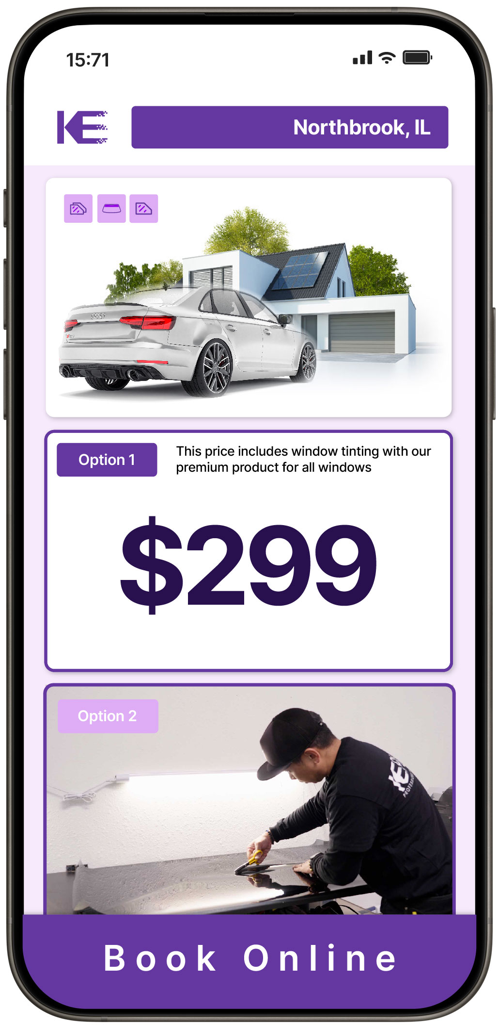 View Competitive Tesla Window Tinting Rates in Harvey, Illinois