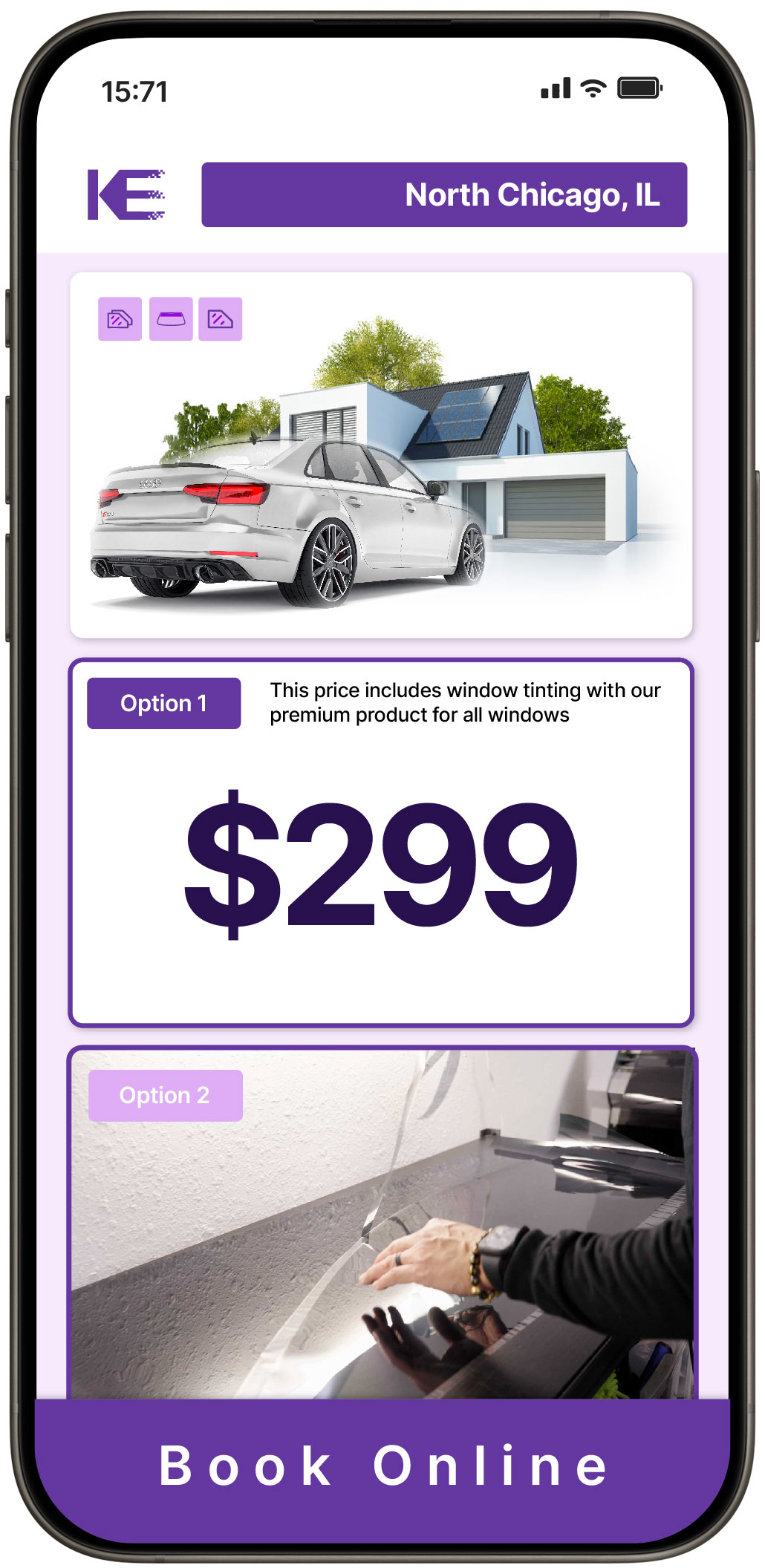 View Reasonable Tesla Window Tinting Costs in Homewood, Illinois