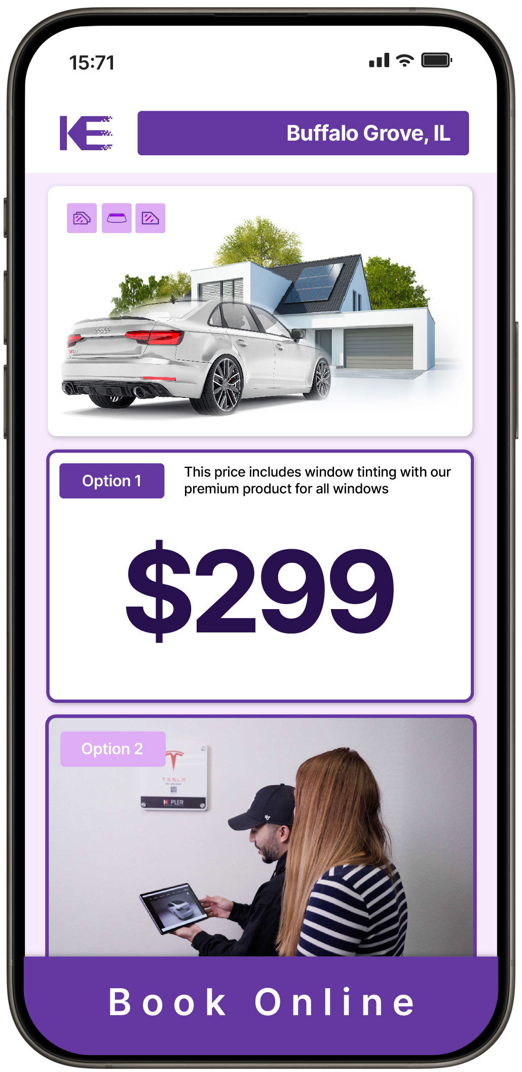 View Reasonable Tesla Window Tinting Rates in Aurora, Illinois