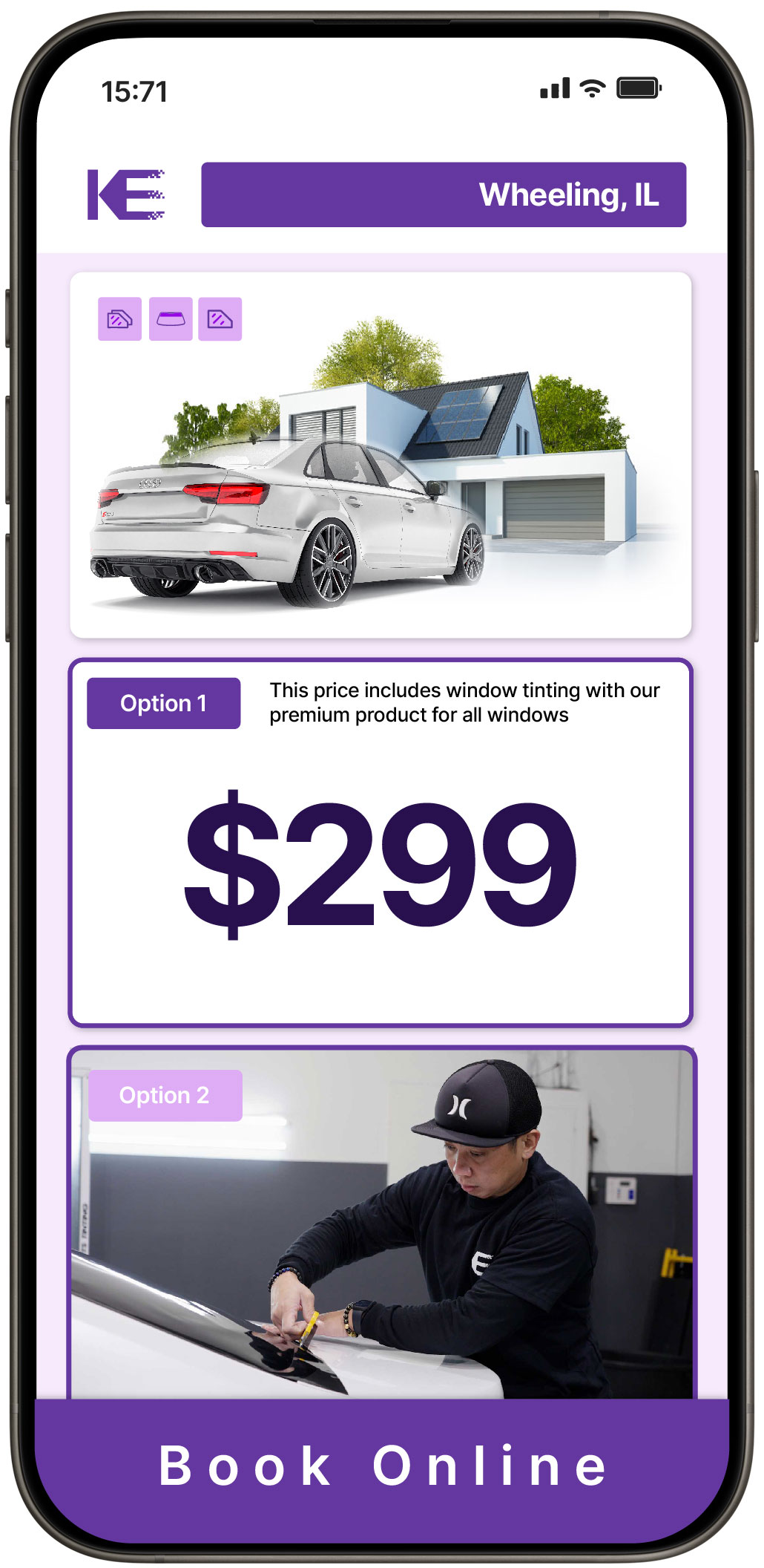 View Reasonable Tesla Window Tinting Costs in Batavia, Illinois