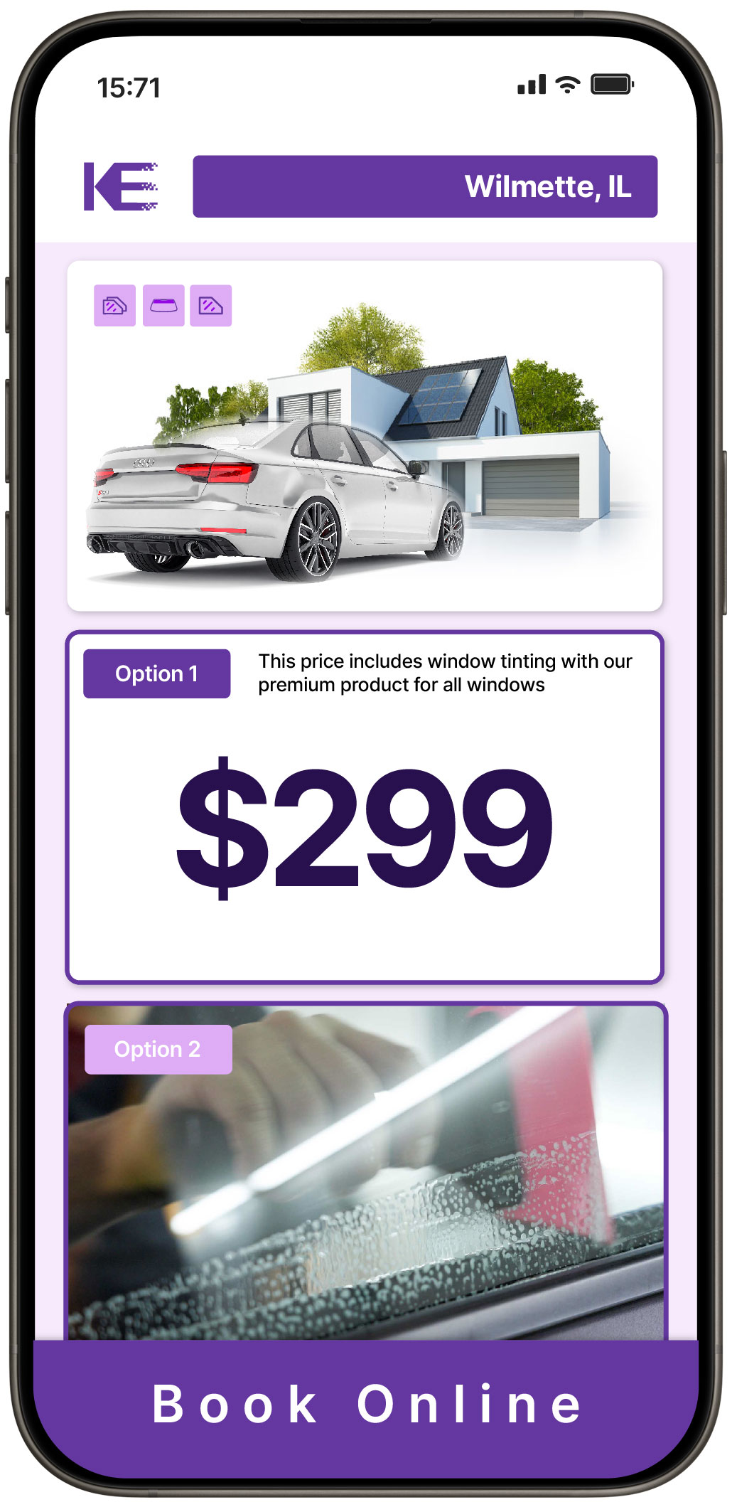 View Competitive Tesla Window Tinting Prices in Downers Grove, Illinois
