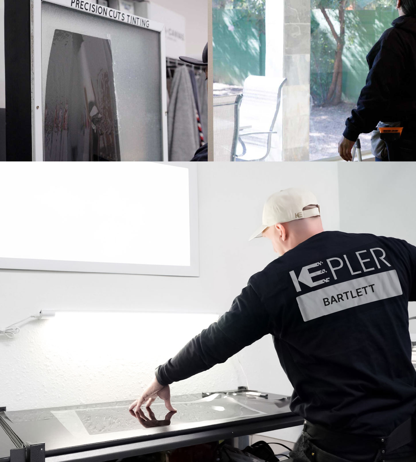 Window Tinting Specialist Cutting Film in Bartlett, Illinois