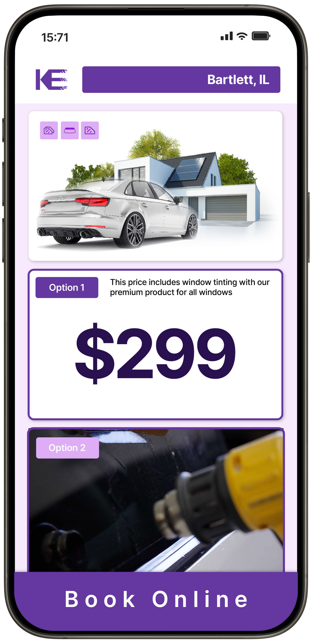 View Affordable Tesla Window Tinting Costs in Alsip, Illinois