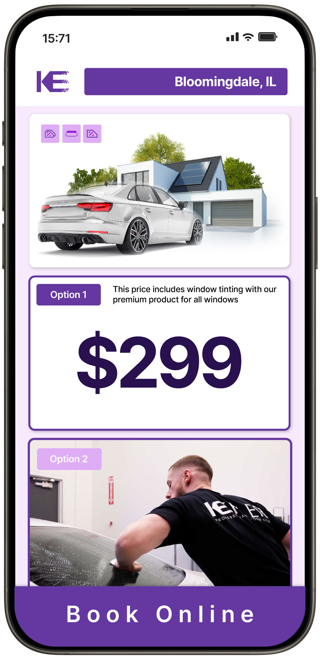 View Competitive Tesla Window Tinting Prices in Freeport, Illinois