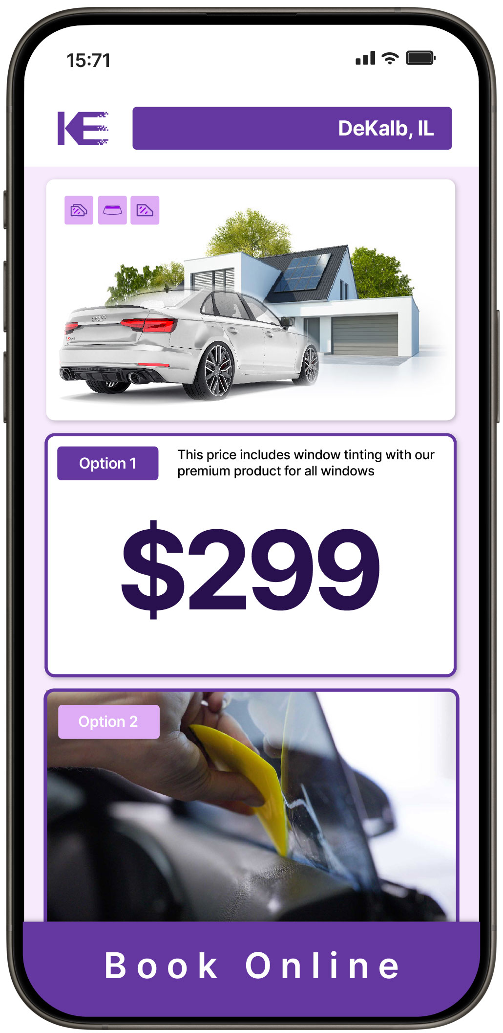 View Competitive Tesla Window Tinting Prices in Macomb, Illinois