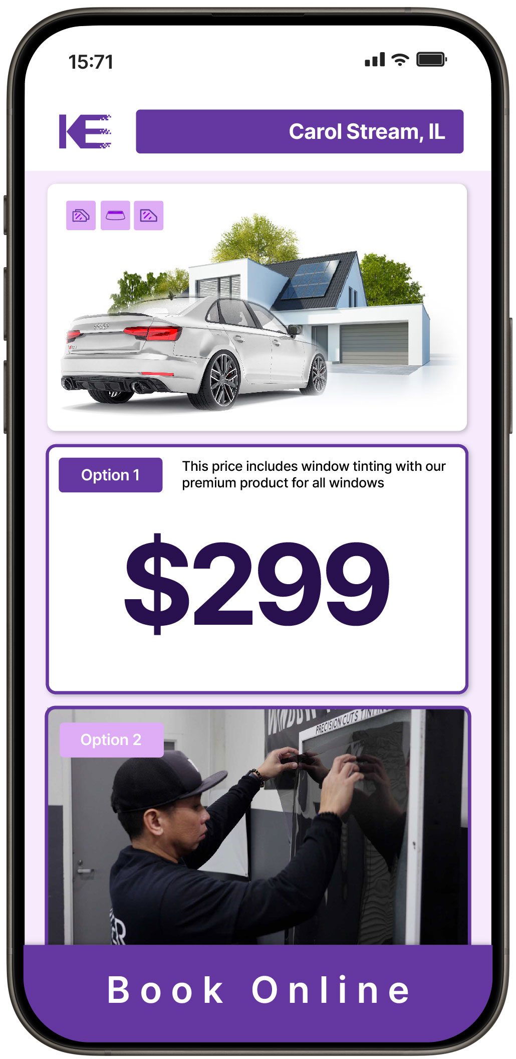 View Affordable Tesla Window Tinting Rates in Pekin, Illinois