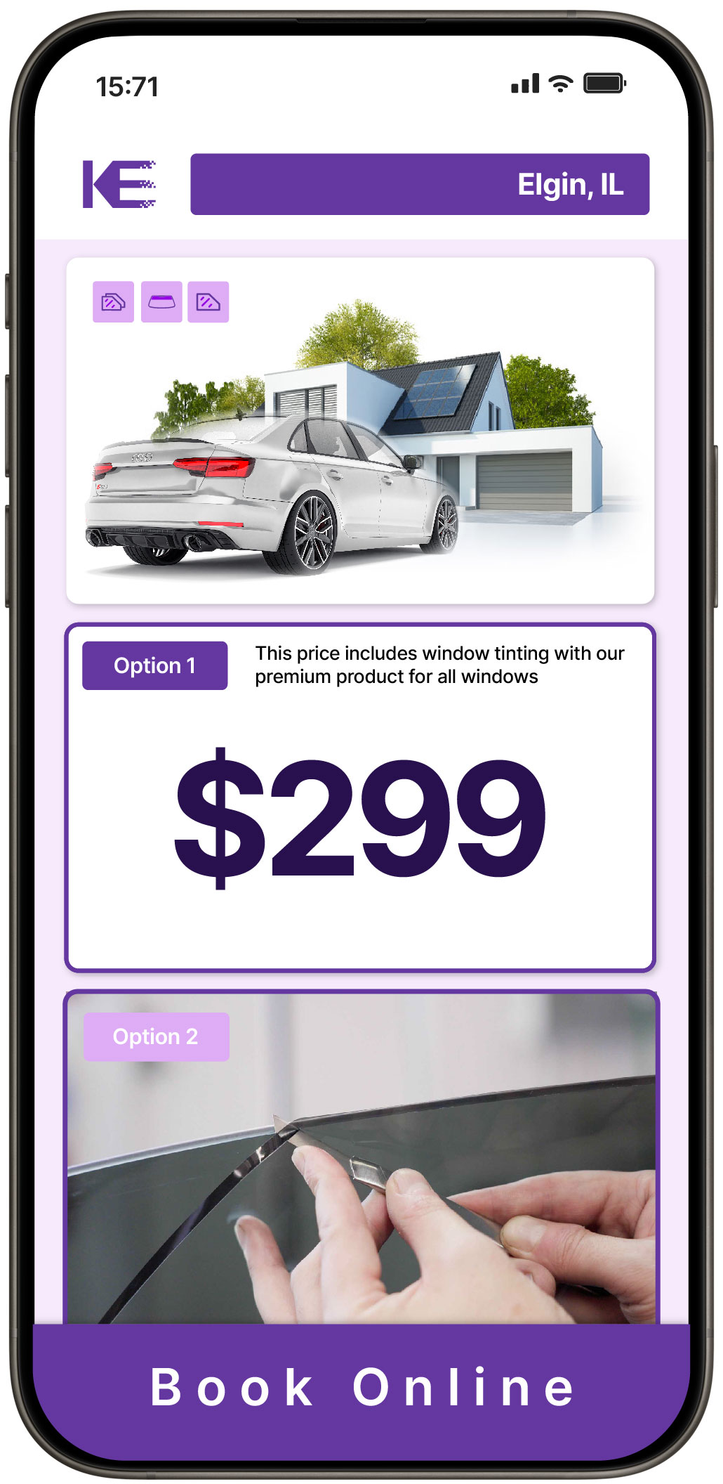 View Competitive Tesla Window Tinting Prices in Washington, Illinois
