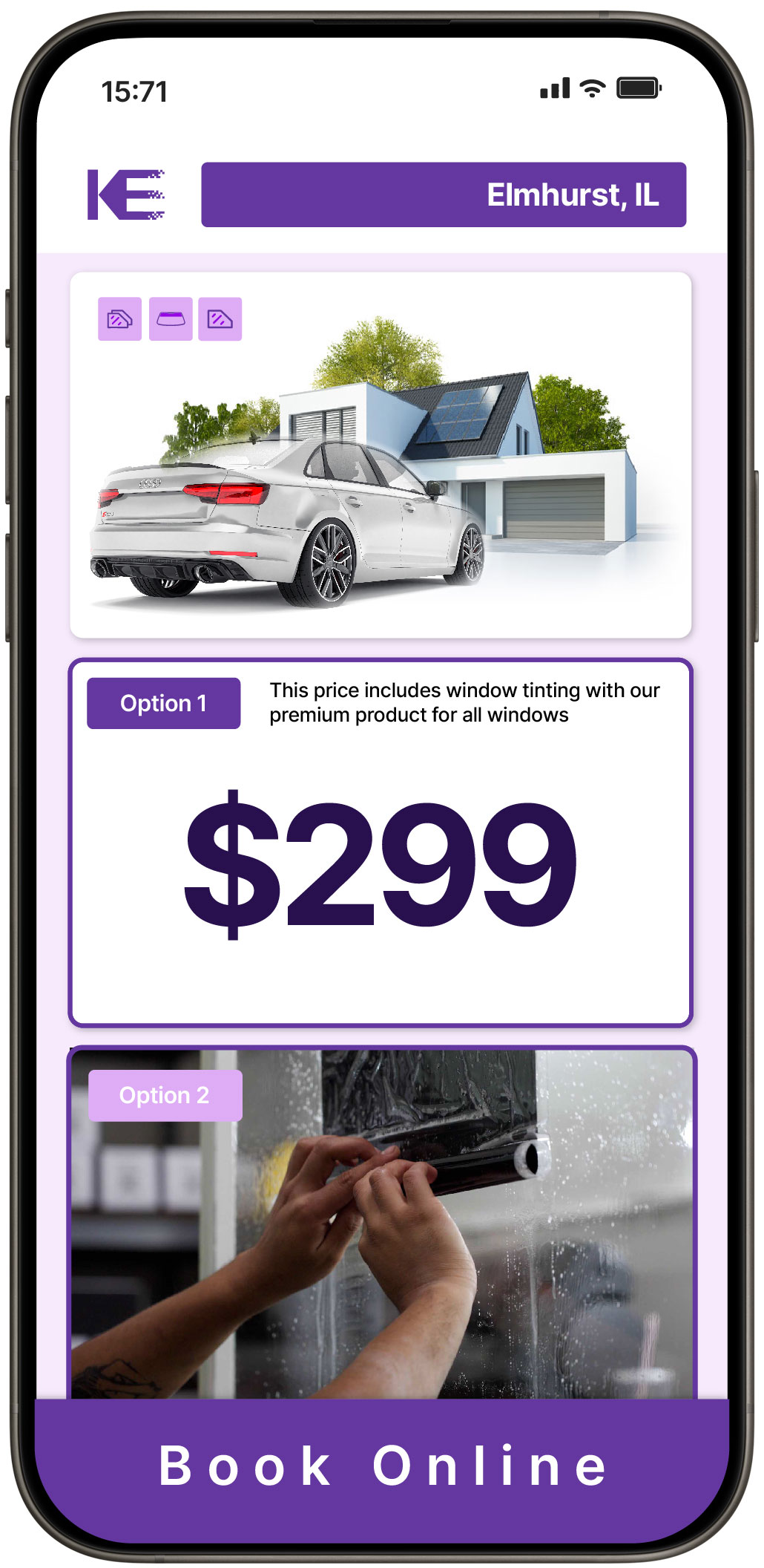 View Reasonable Tesla Window Tinting Costs in Normal, Illinois