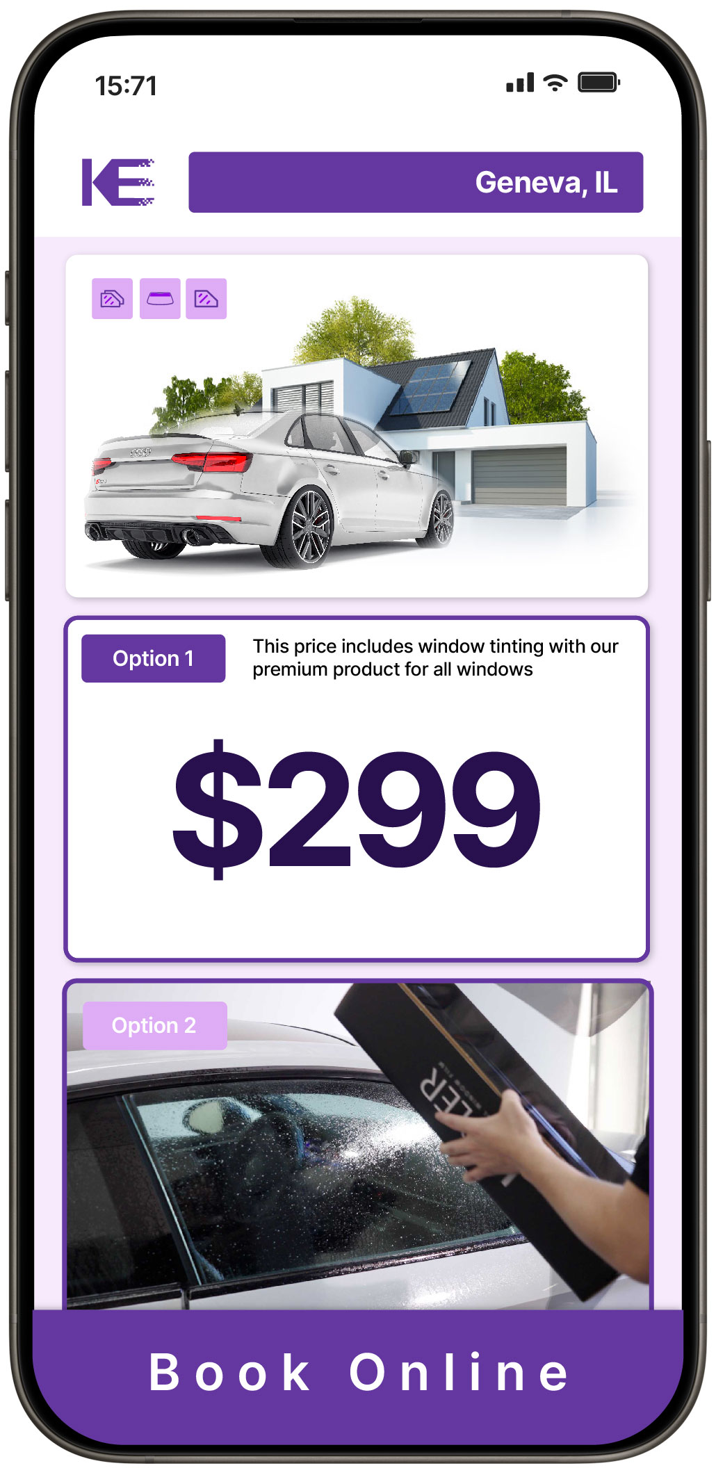 View Competitive Tesla Window Tinting Rates in Fairview Heights, Illinois
