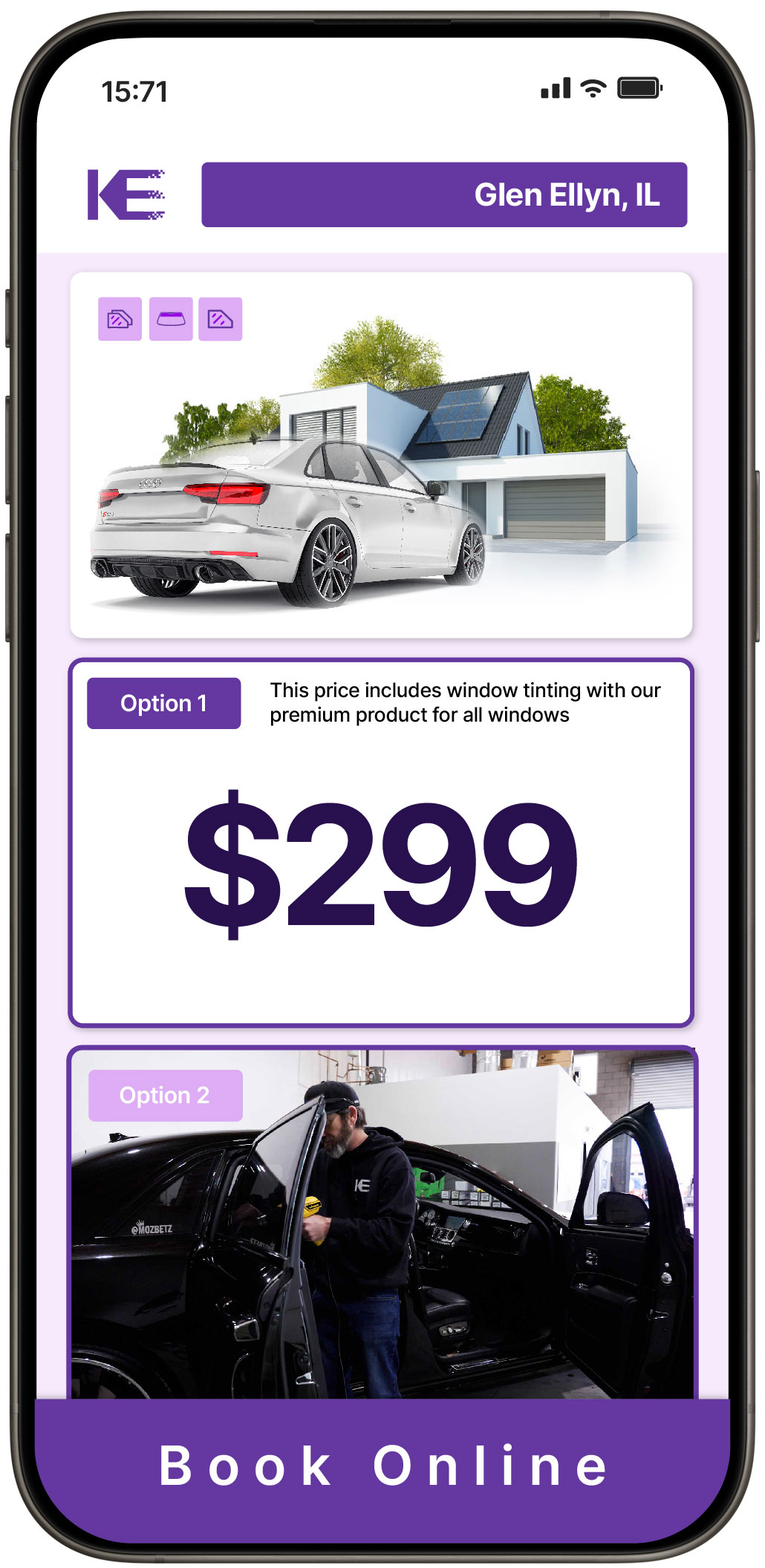 View Competitive Tesla Window Tinting Prices in Decatur, Illinois
