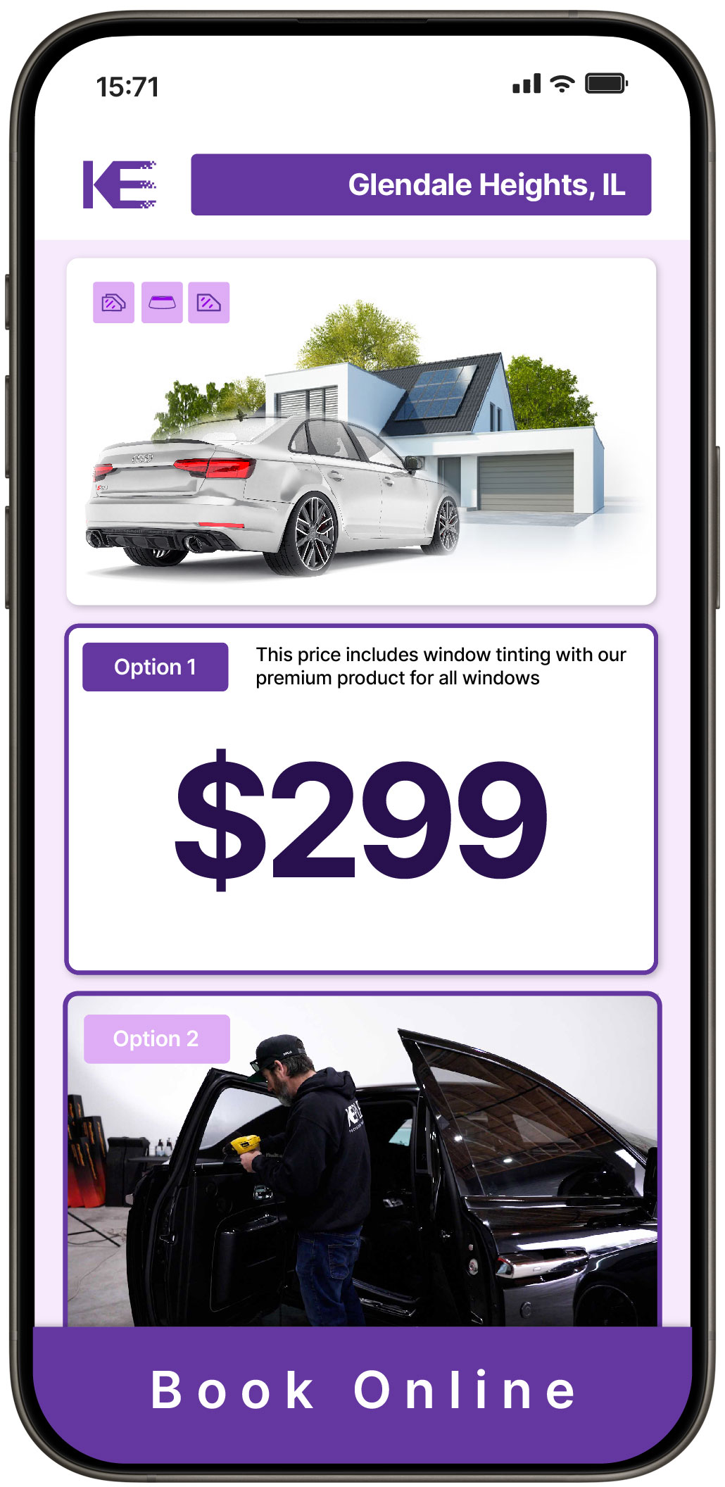 View Affordable Tesla Window Tinting Rates in Carbondale, Illinois