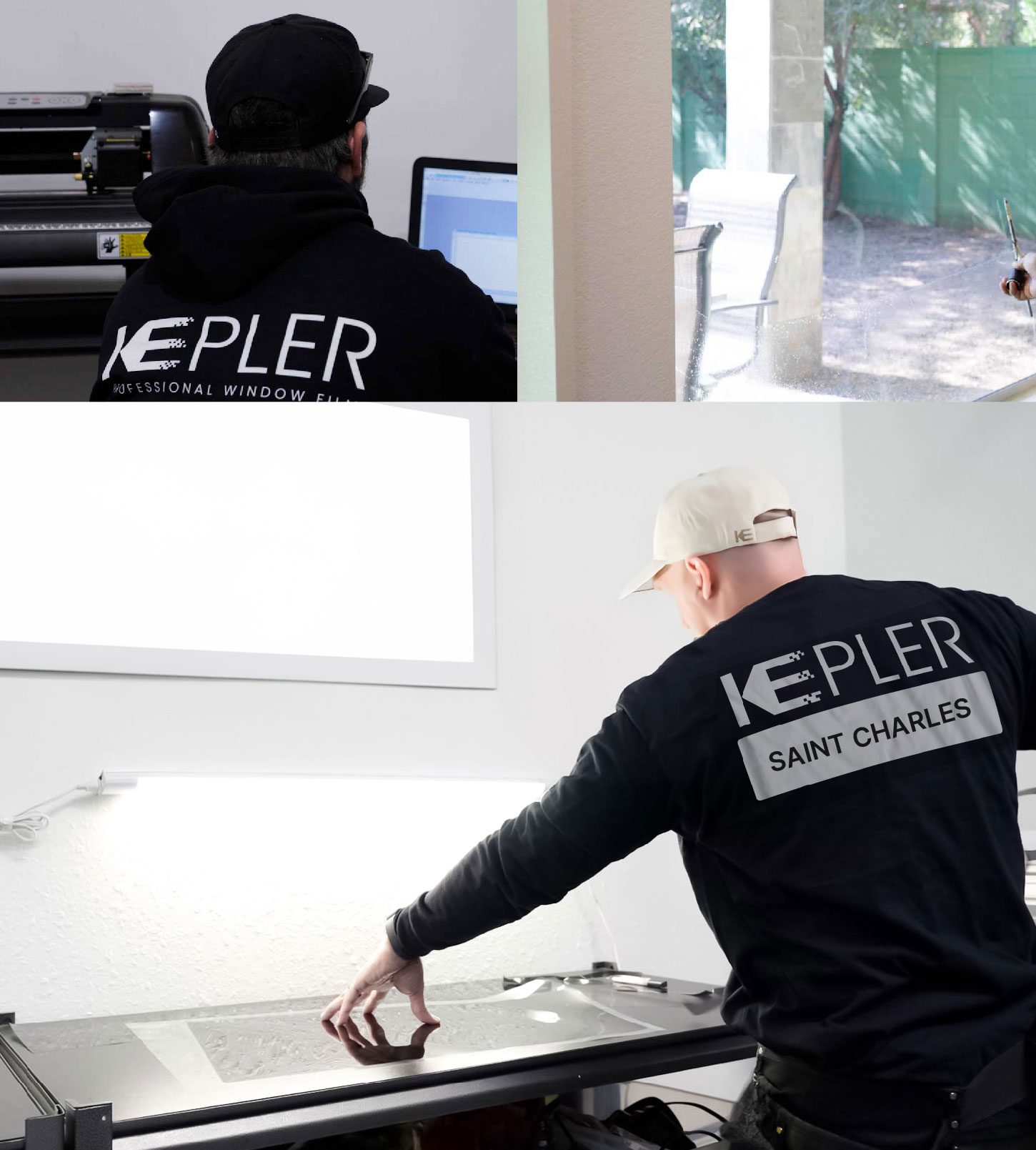 Window Tinting Specialist Cutting Film in Saint Charles, Illinois