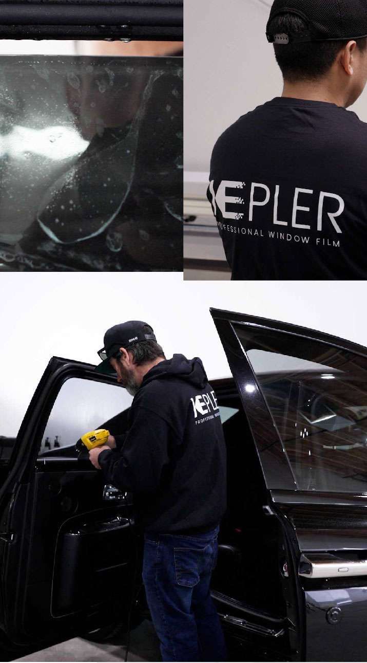 Kepler Installer Tinting a Rolls Royce in Longmeadow, Massachusetts