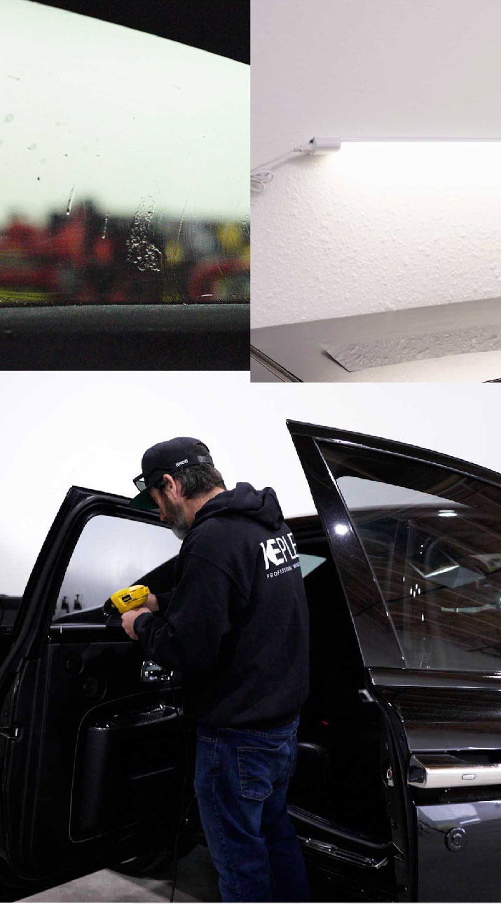 Kepler Installer Tinting a Rolls Royce in North Marshfield, Massachusetts