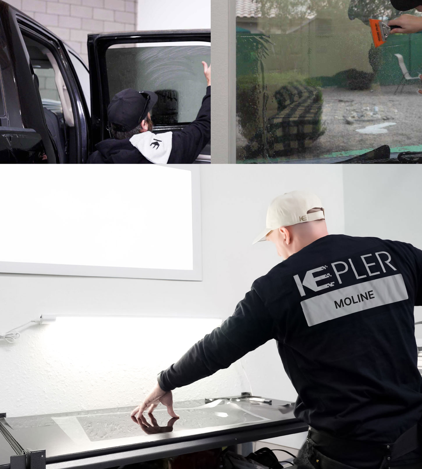 Window Tinting Specialist Cutting Film in Moline, Illinois