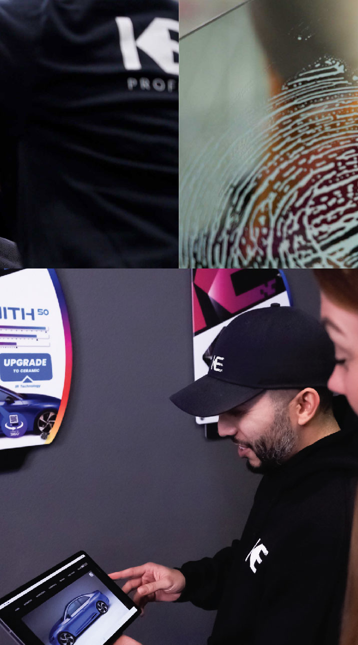 Kepler Dealer Showing Car Window Film Options to Customer in Cranston, Rhode Island