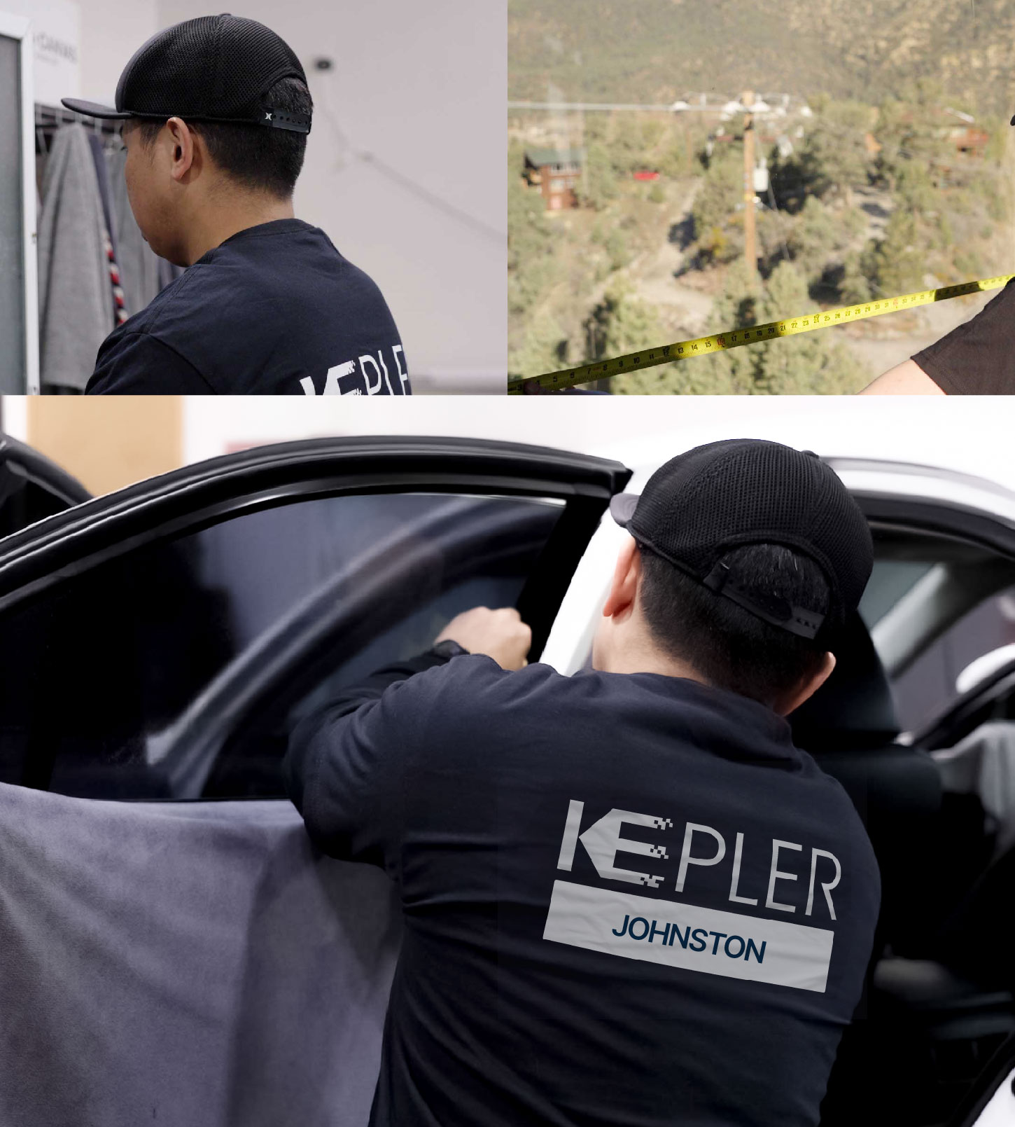 Johnston, Rhode Island Car Window Tinting Automotive Window Tinting Expert Applying Film in Johnston, Rhode Island