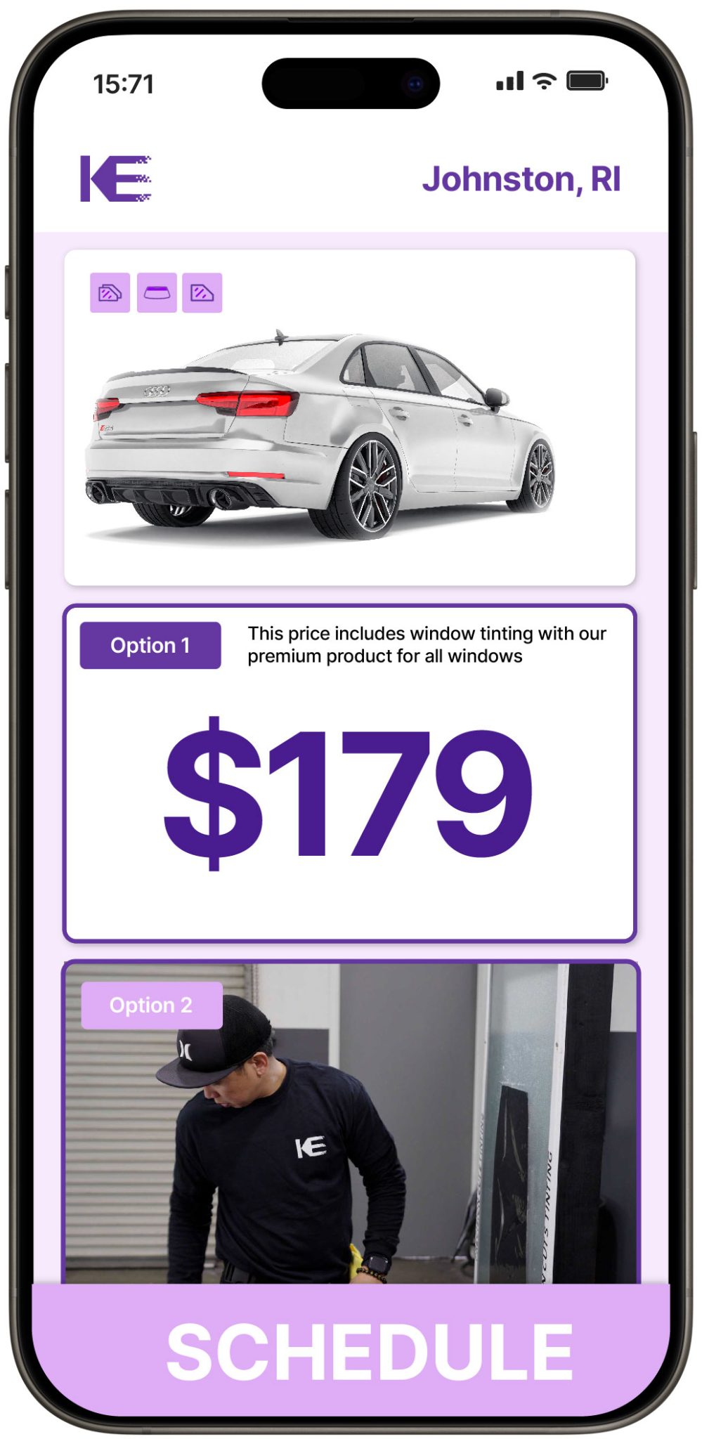 View Reasonable Car Window Tinting Rates in Johnston, Rhode Island