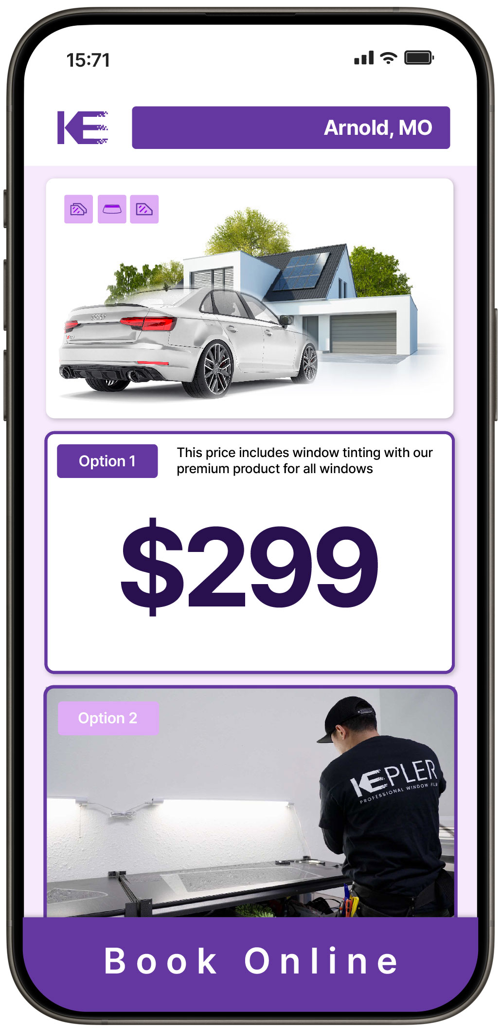 View Competitive Tesla Window Tinting Rates in Lake Saint Louis, Missouri