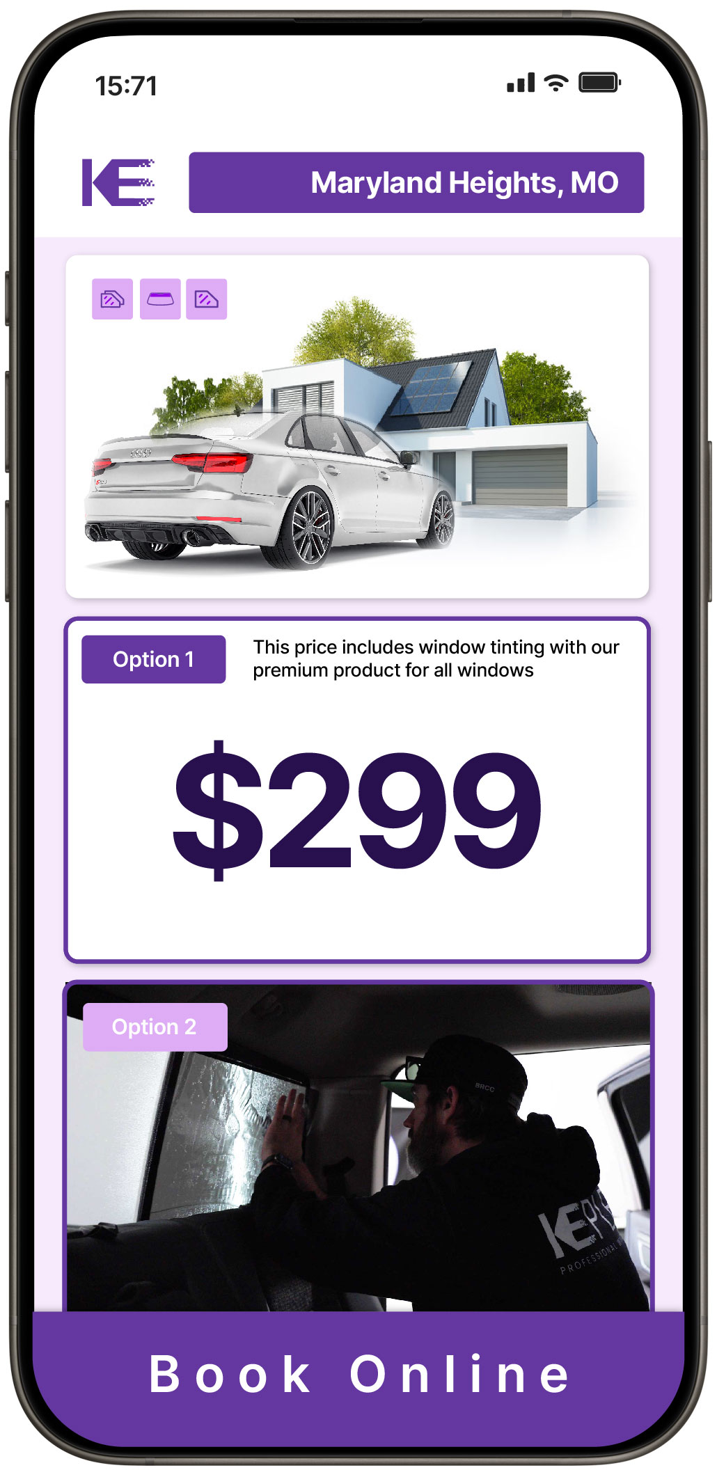 View Affordable Tesla Window Tinting Rates in Raymore, Missouri
