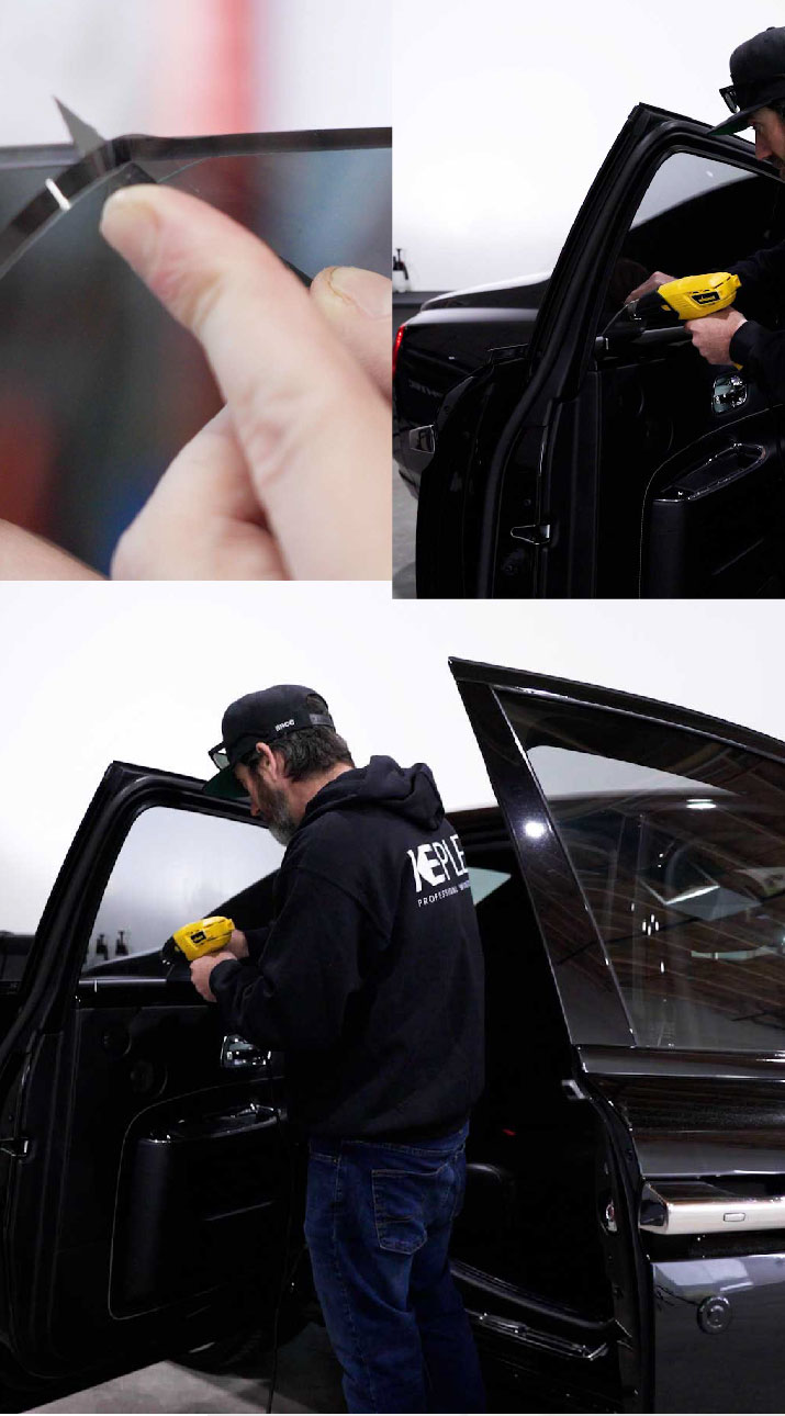 Kepler Installer Tinting a Rolls Royce in Tolland, Connecticut
