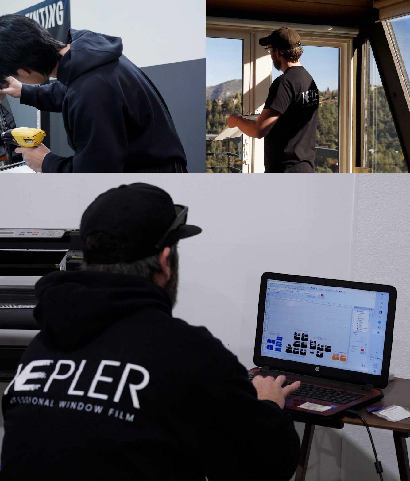 Ceramic Window Tinting Expert Cutting Film in West Haven, Connecticut