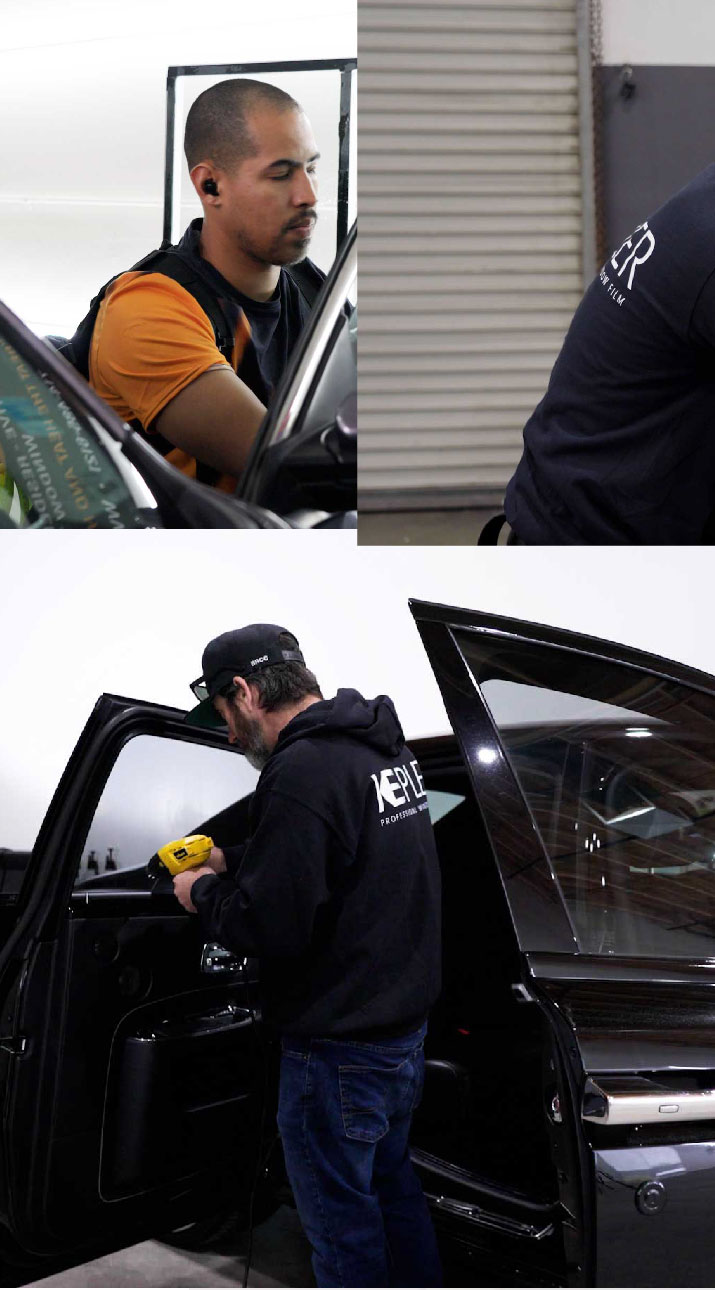 Kepler Installer Tinting a Rolls Royce in West Hartford, Connecticut