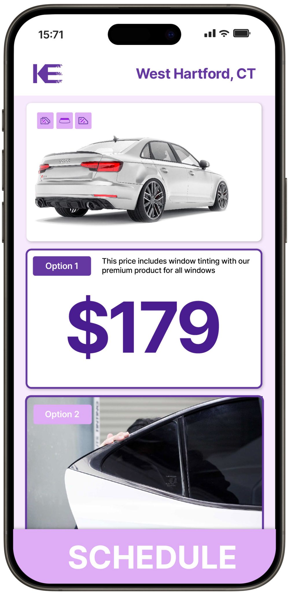 View Competitive Car Window Tinting Rates in West Hartford, Connecticut