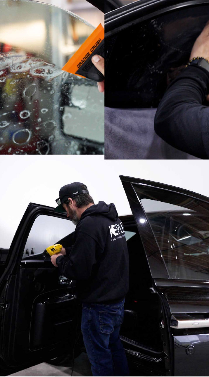 Kepler Installer Tinting a Rolls Royce in Meriden, Connecticut